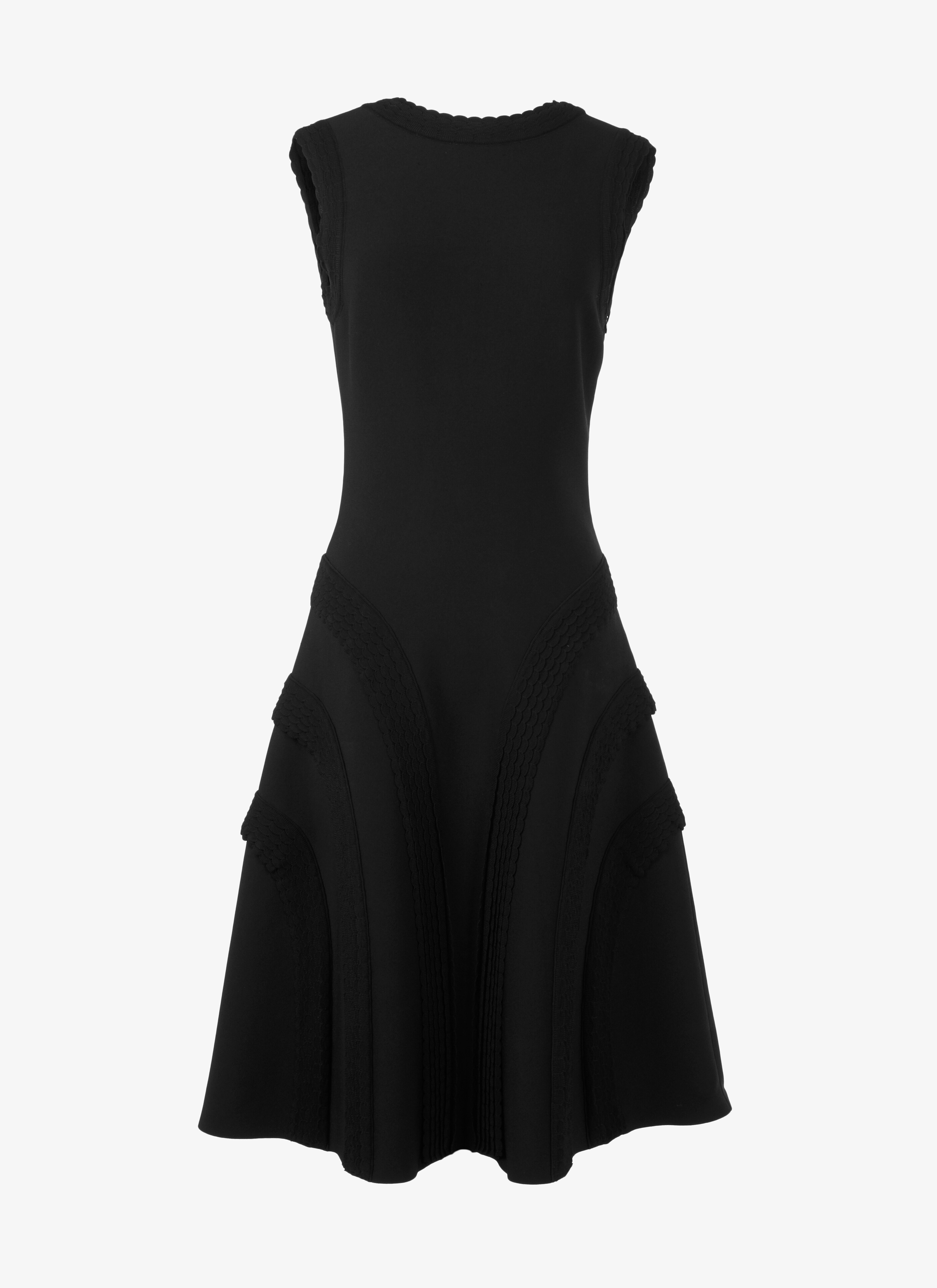 ALAÏA ブラック スリーブレス パイピングドレス 