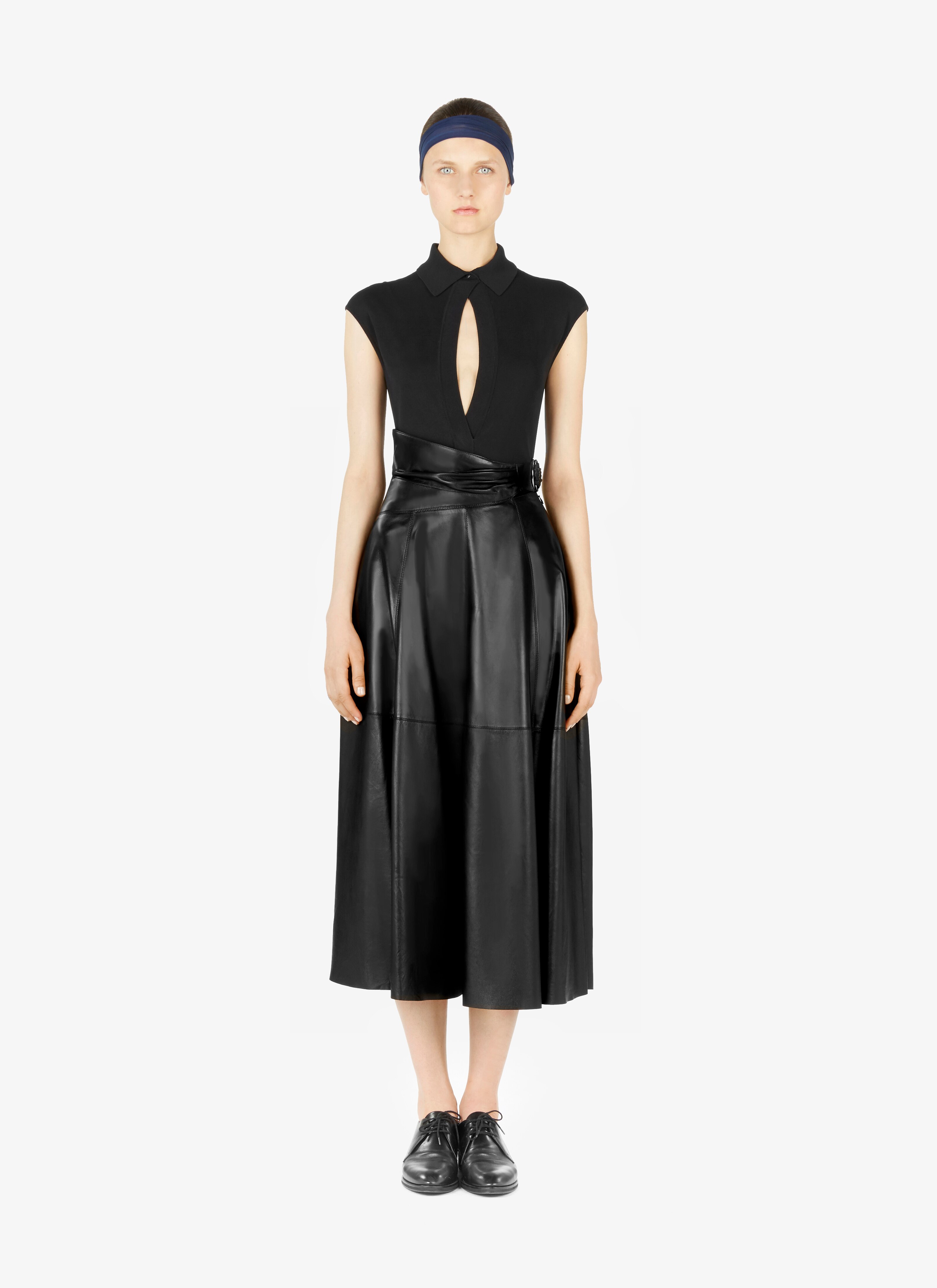 Paneled Lambskin Skirt Paneled Lambskin Skirt - maison-alaia.com