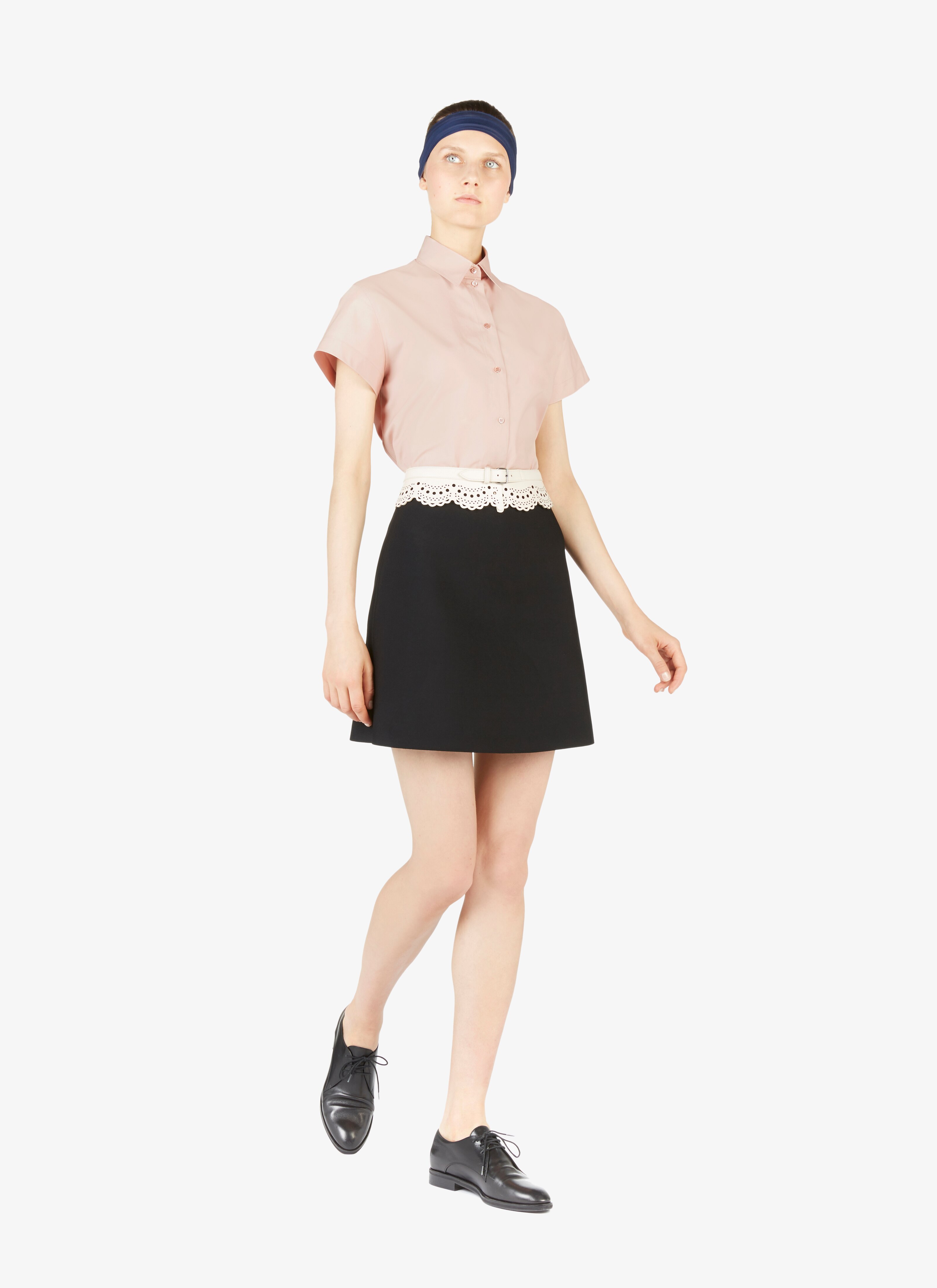 Short-Sleeved Japanese Poplin Shirt Short-Sleeved Japanese Poplin Shirt - maison-alaia.com