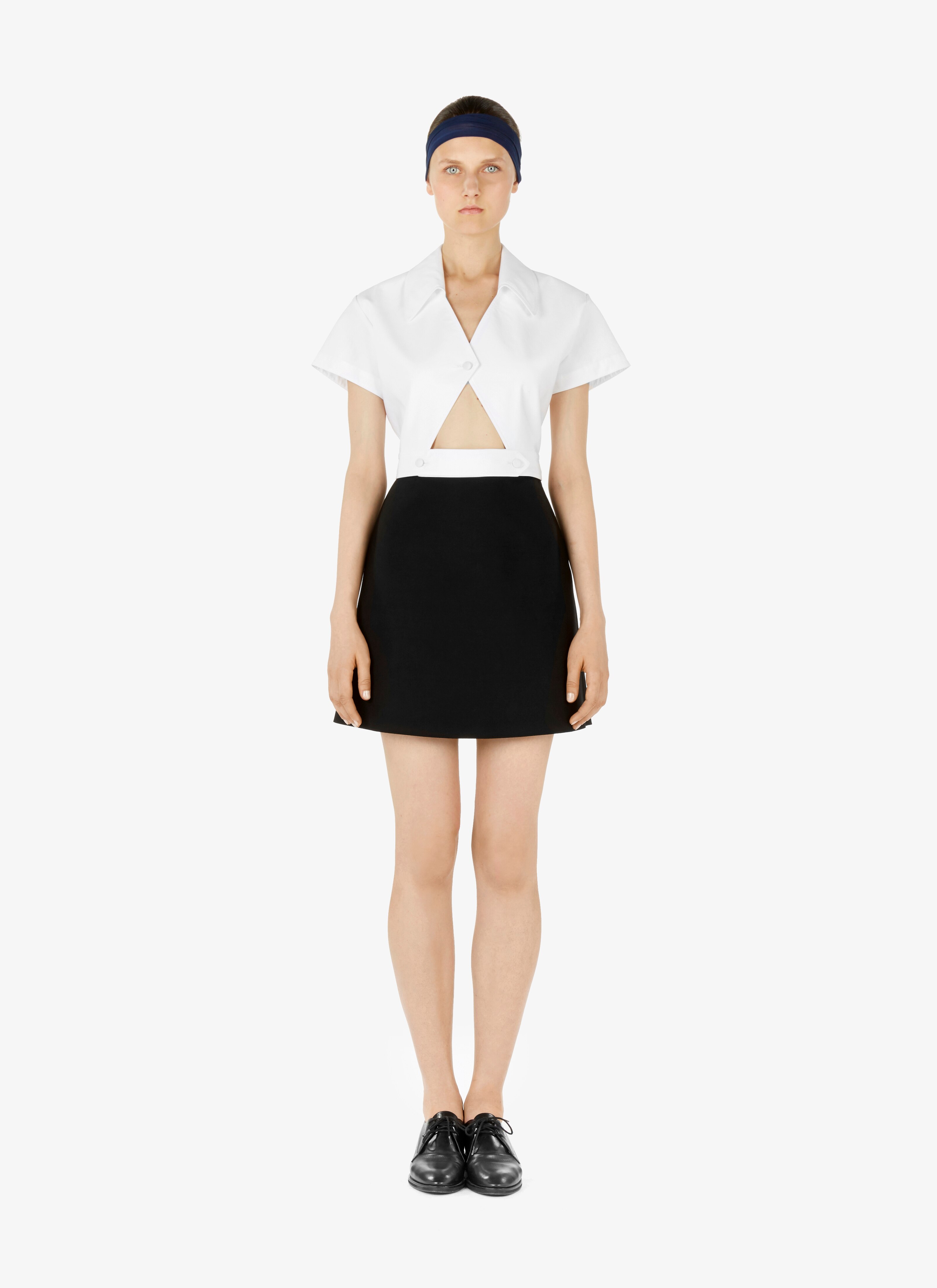 ALAÏA WHITE ALAÏA EDITION 1990 GEOMETRIC COTTON POPLIN SHIRT
