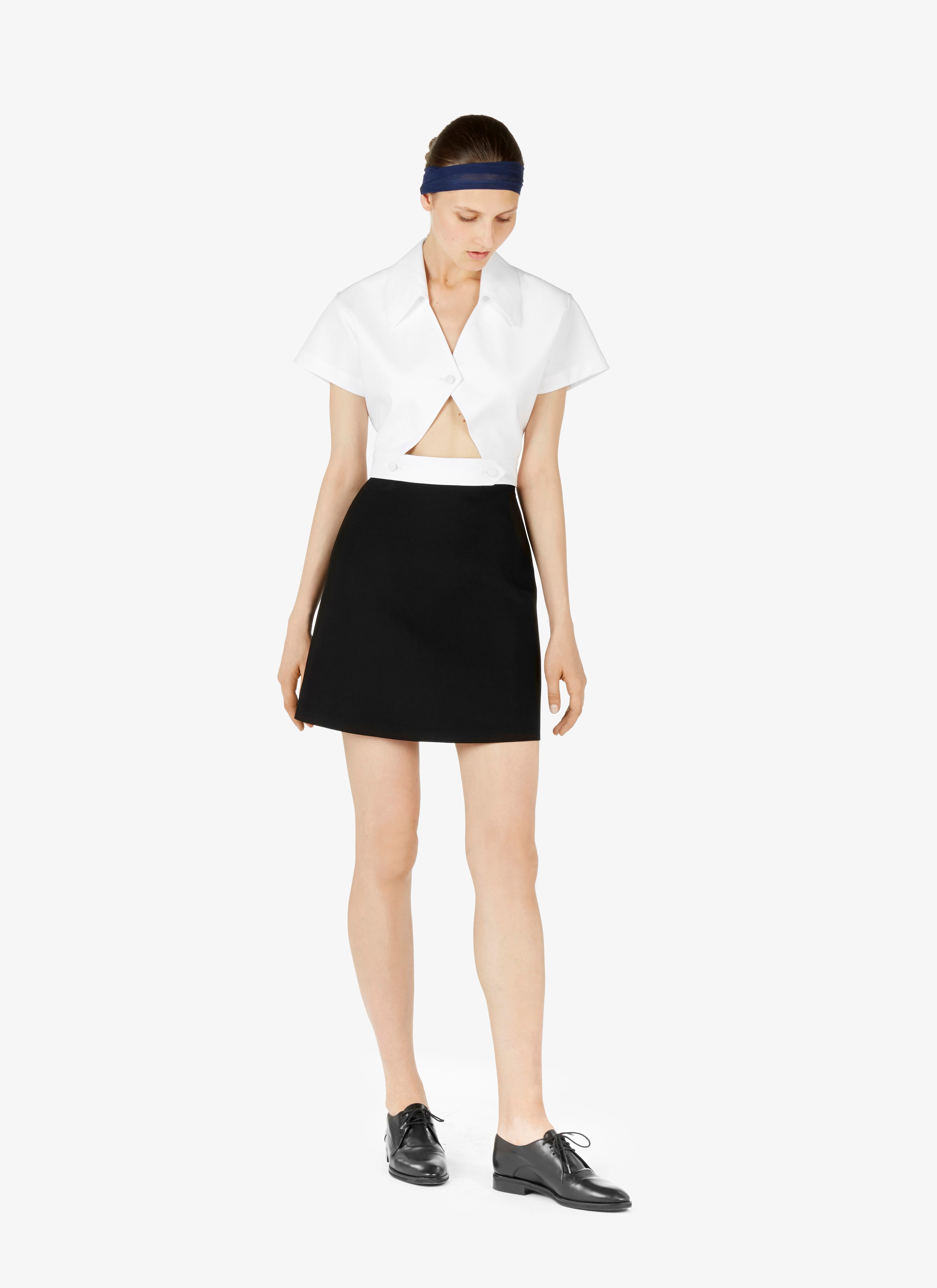ALAÏA WHITE ALAÏA EDITION 1990 GEOMETRIC COTTON POPLIN SHIRT
