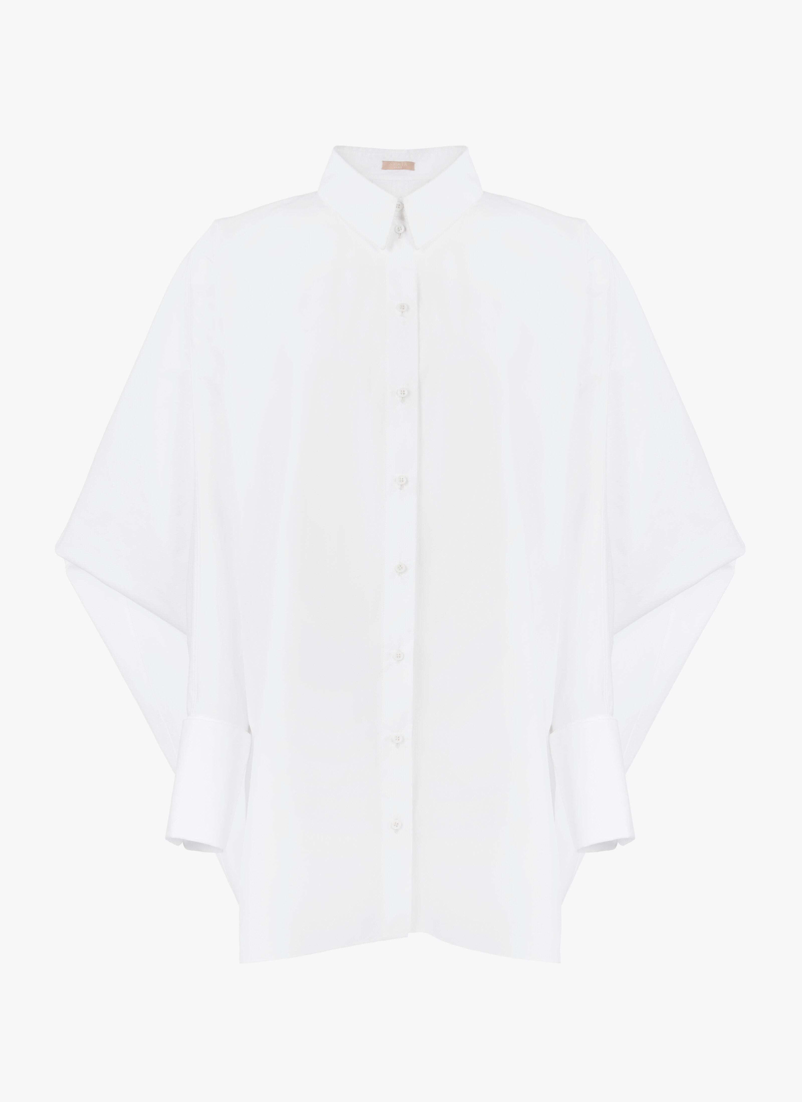 ALAÏA WHITE OVERSIZED JAPANESE POPLIN SHIRT
