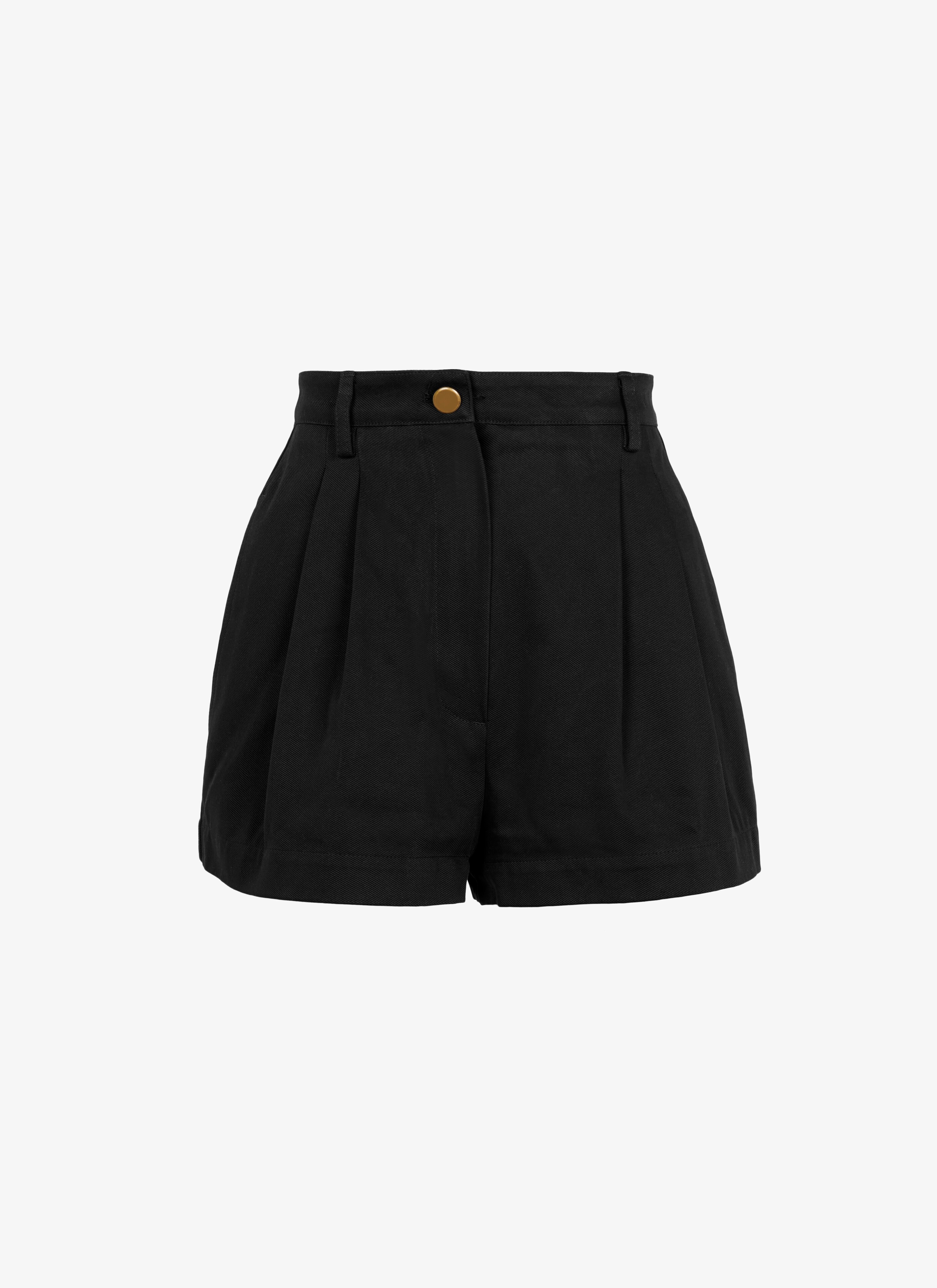 ALAÏA BLACK ALAÏA EDITION 1990 HIGH-WAISTED COTTON SHORT
