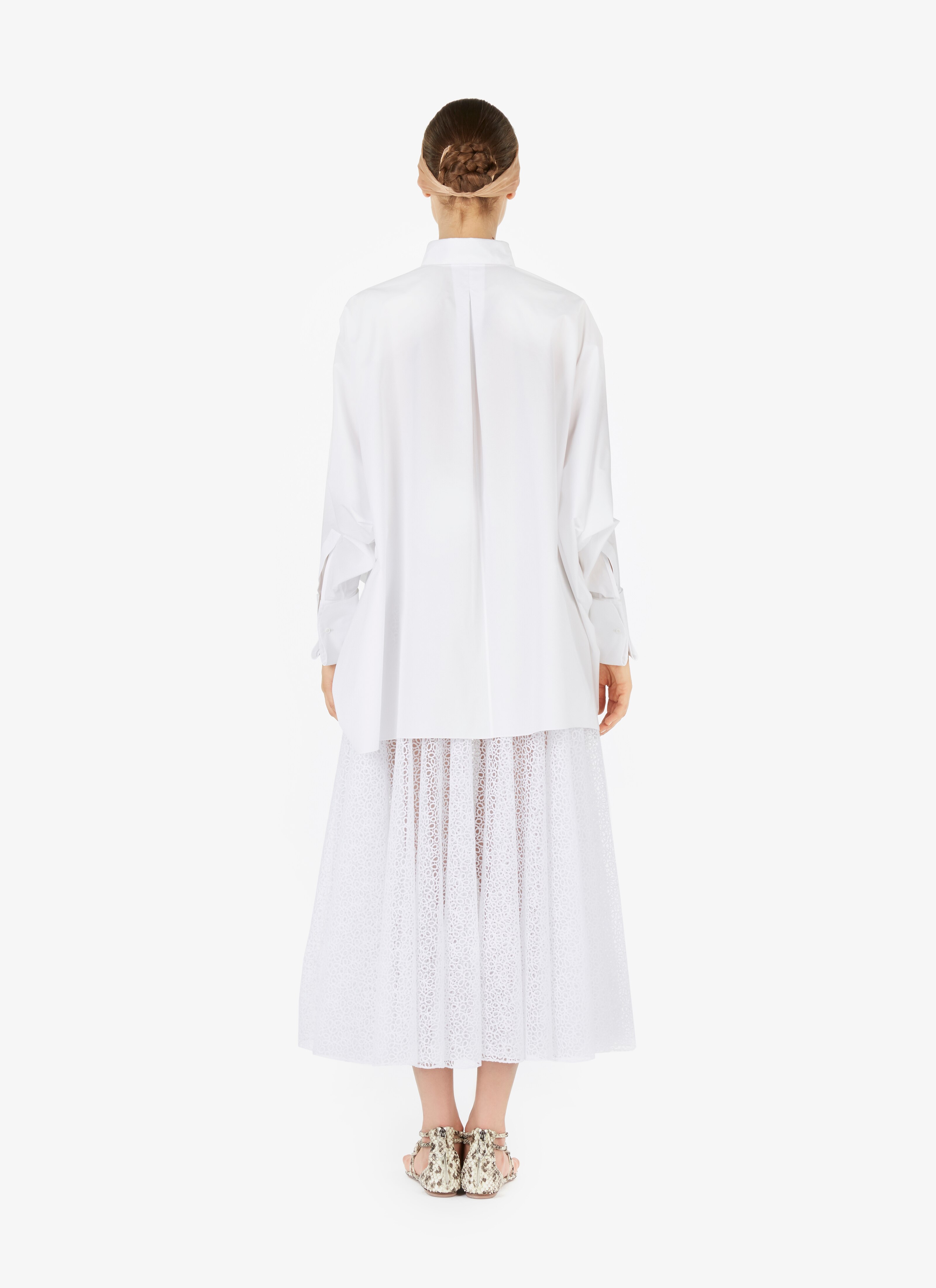 Flowing Macramé Tulle Skirt Flowing Macramé Tulle Skirt - maison-alaia.com