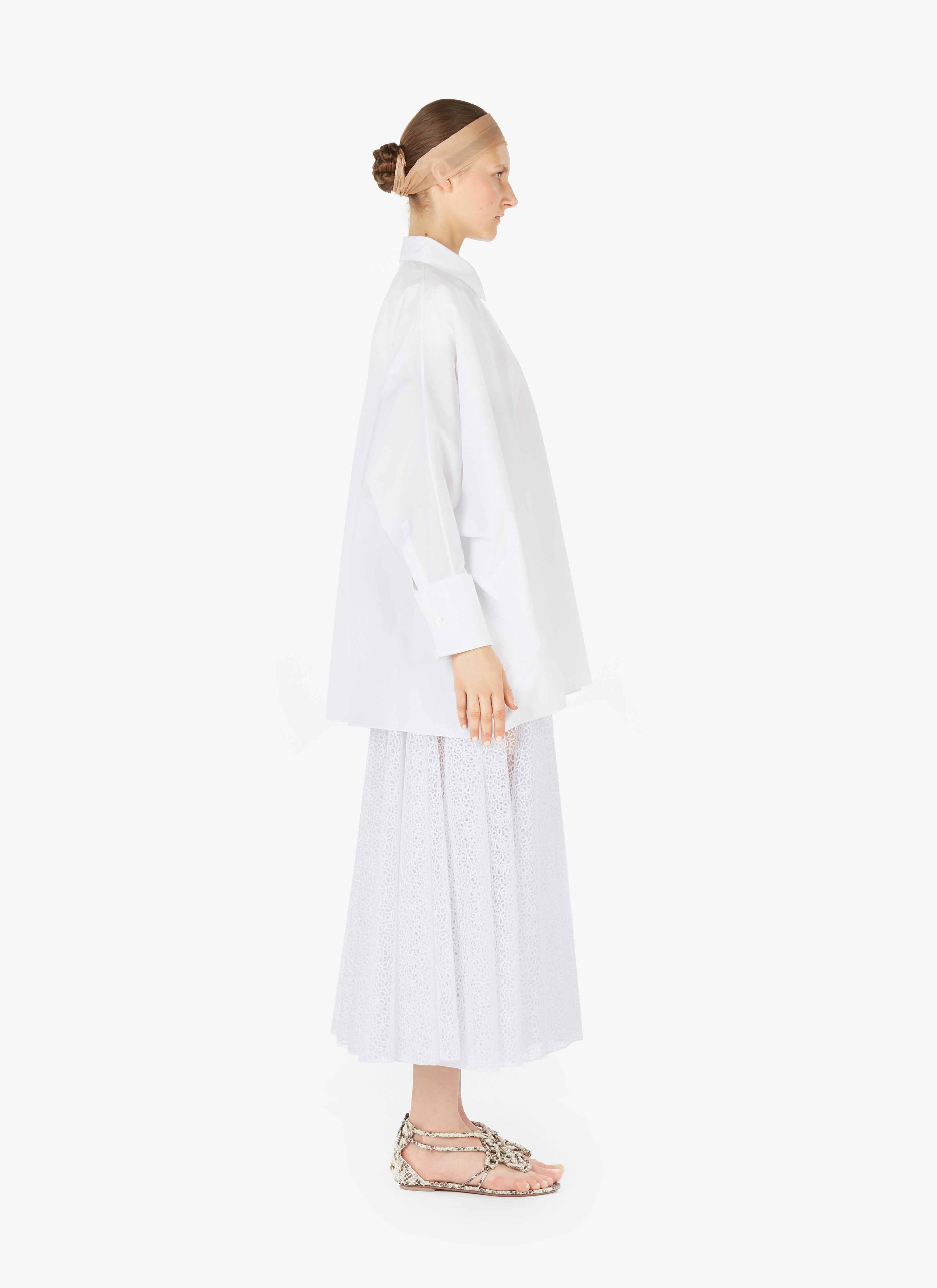 Flowing Macramé Tulle Skirt Flowing Macramé Tulle Skirt - maison-alaia.com