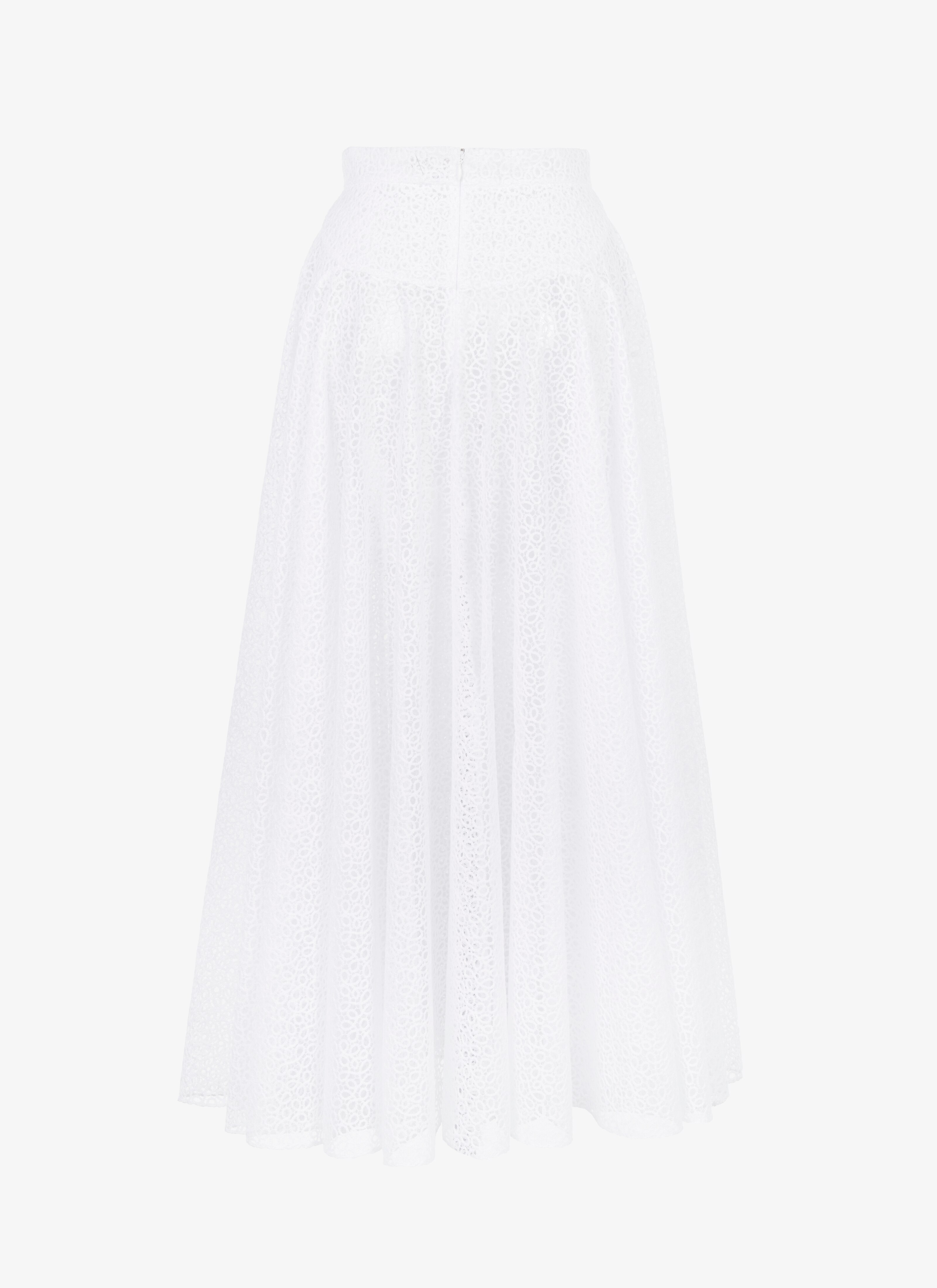 Flowing Macramé Tulle Skirt Flowing Macramé Tulle Skirt - maison-alaia.com