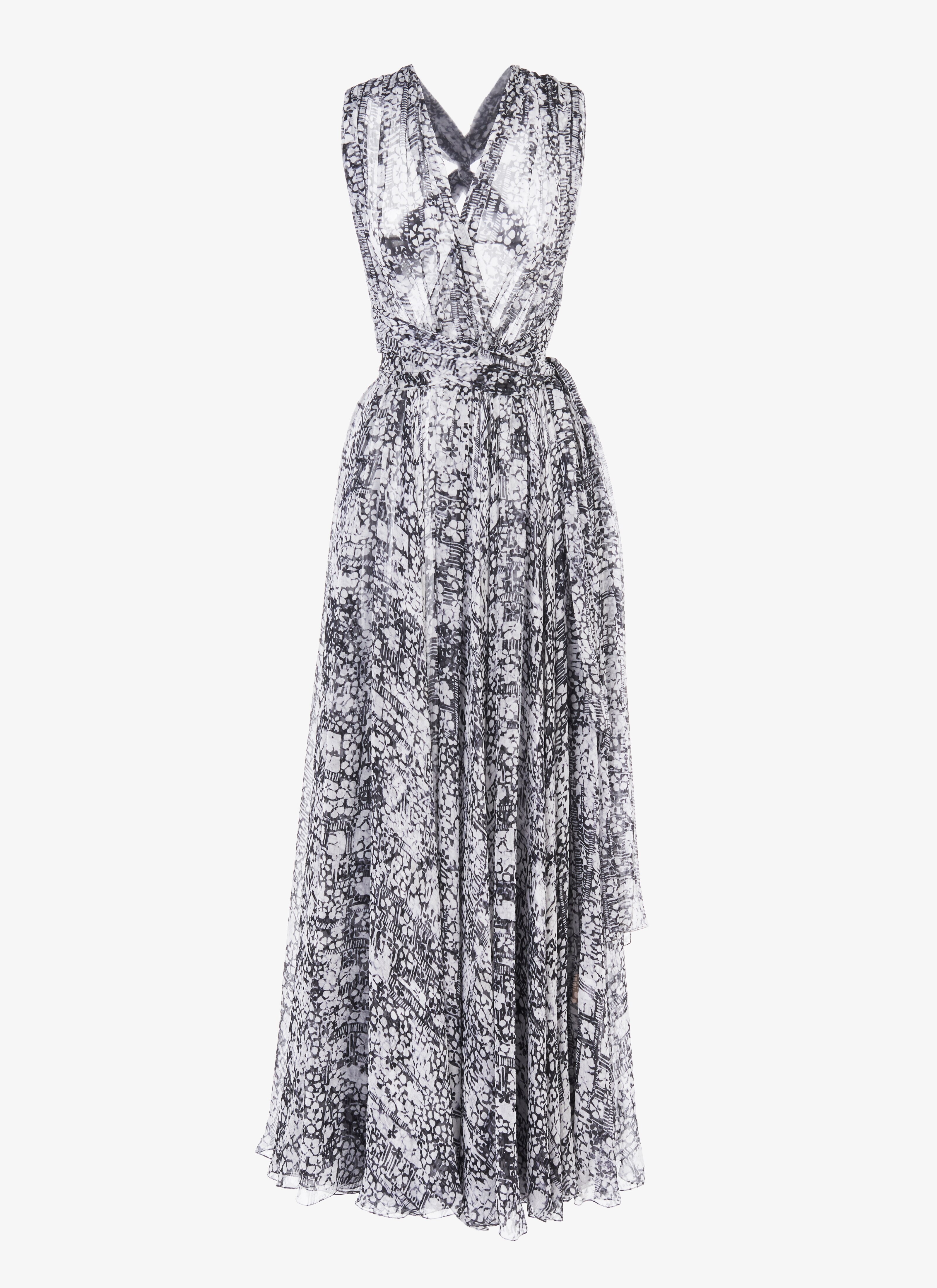 multicolor chiffon dress