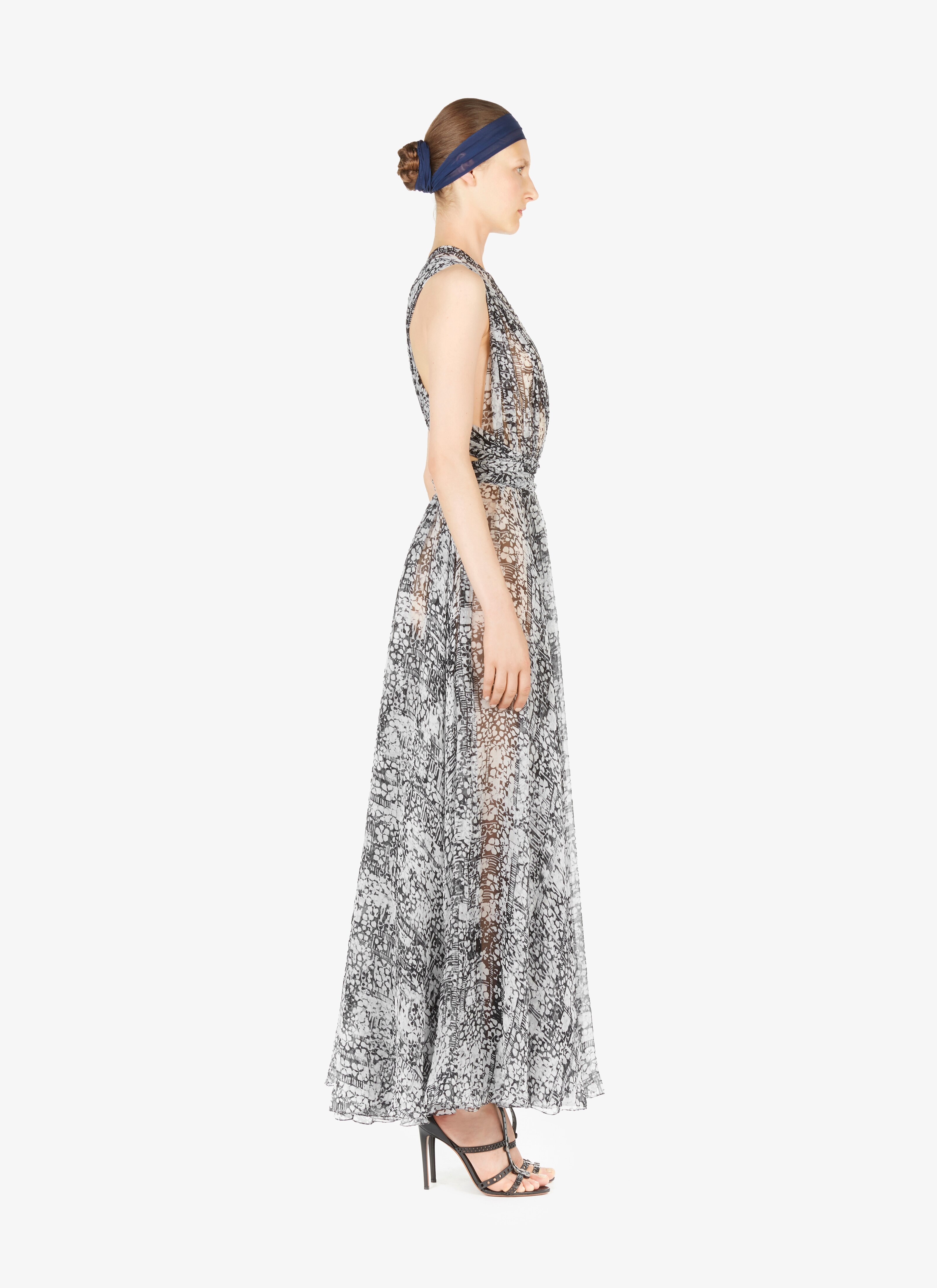 Flowing Silk Chiffon Dress Flowing Silk Chiffon Dress - maison-alaia.com
