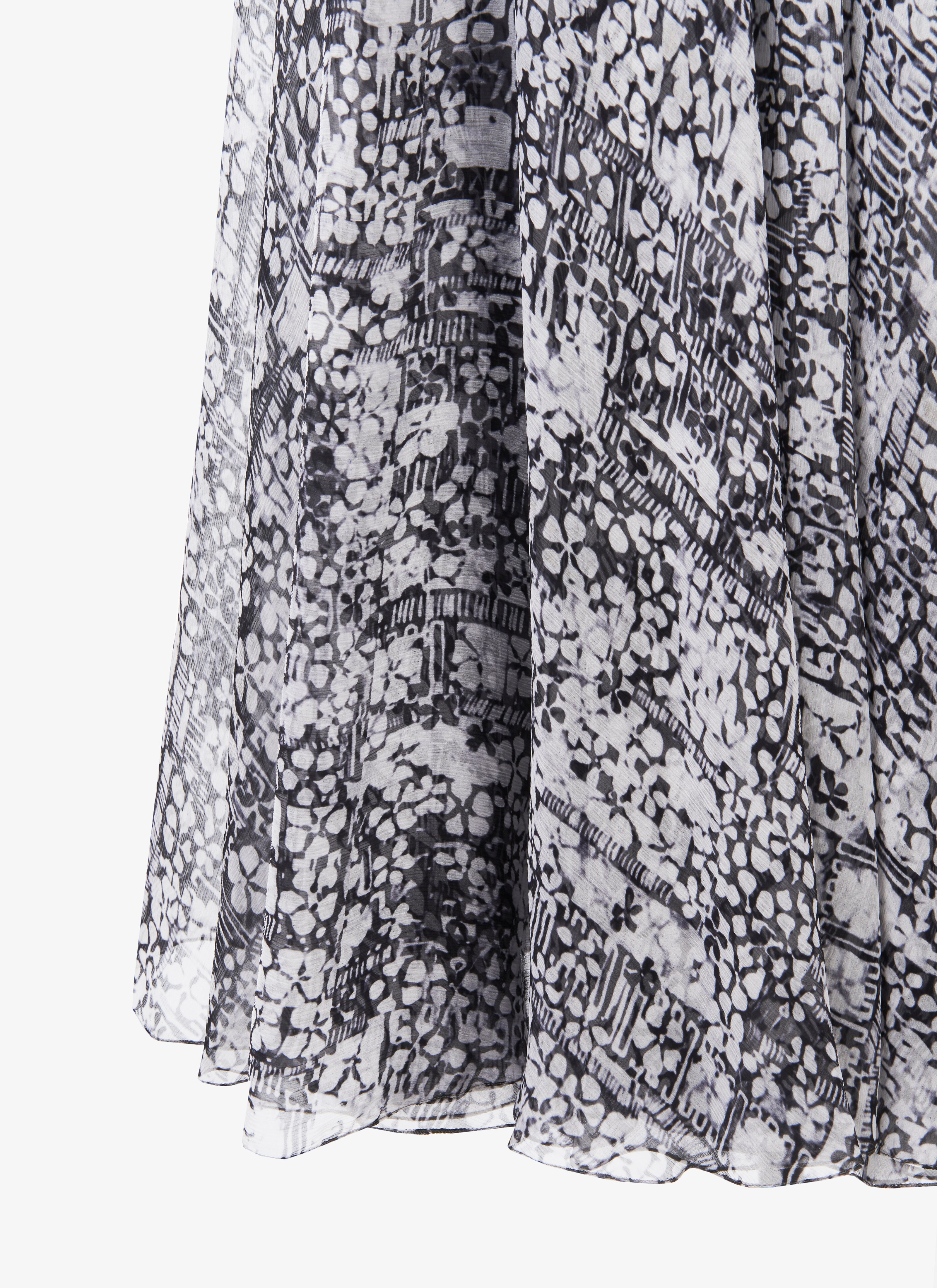 Flowing Silk Chiffon Dress Flowing Silk Chiffon Dress - maison-alaia.com