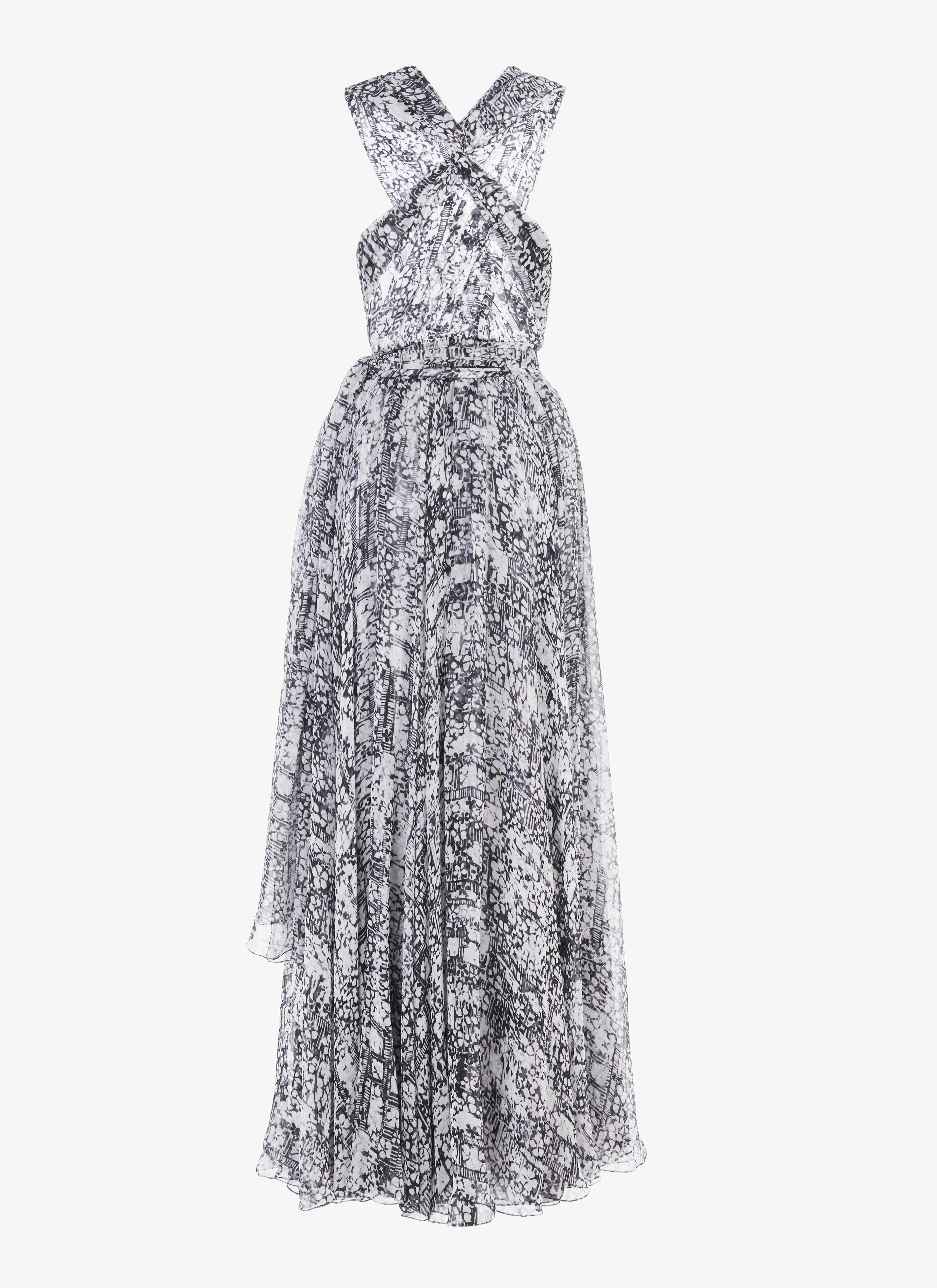 flowing silk dress