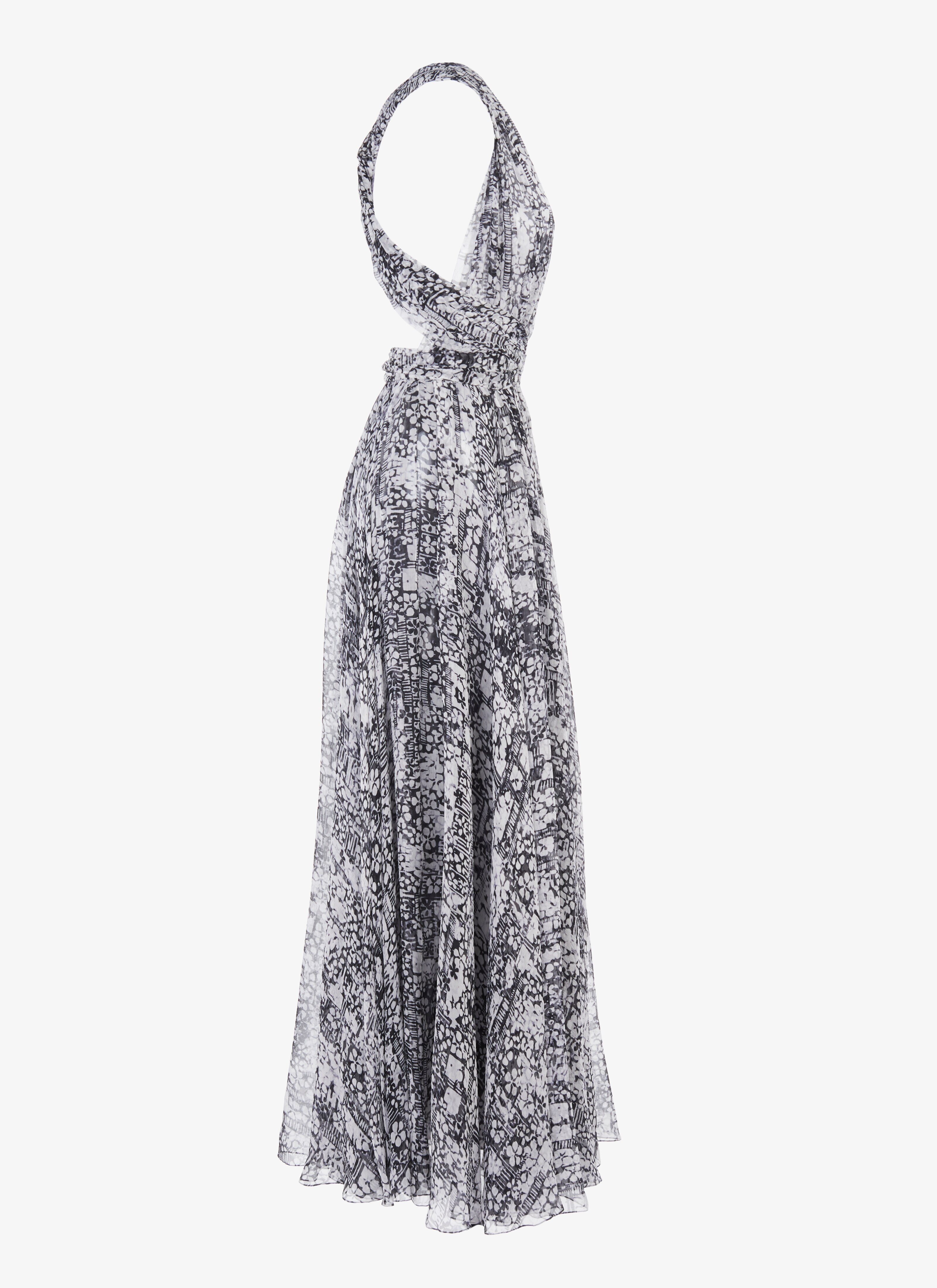Flowing Silk Chiffon Dress Flowing Silk Chiffon Dress - maison-alaia.com