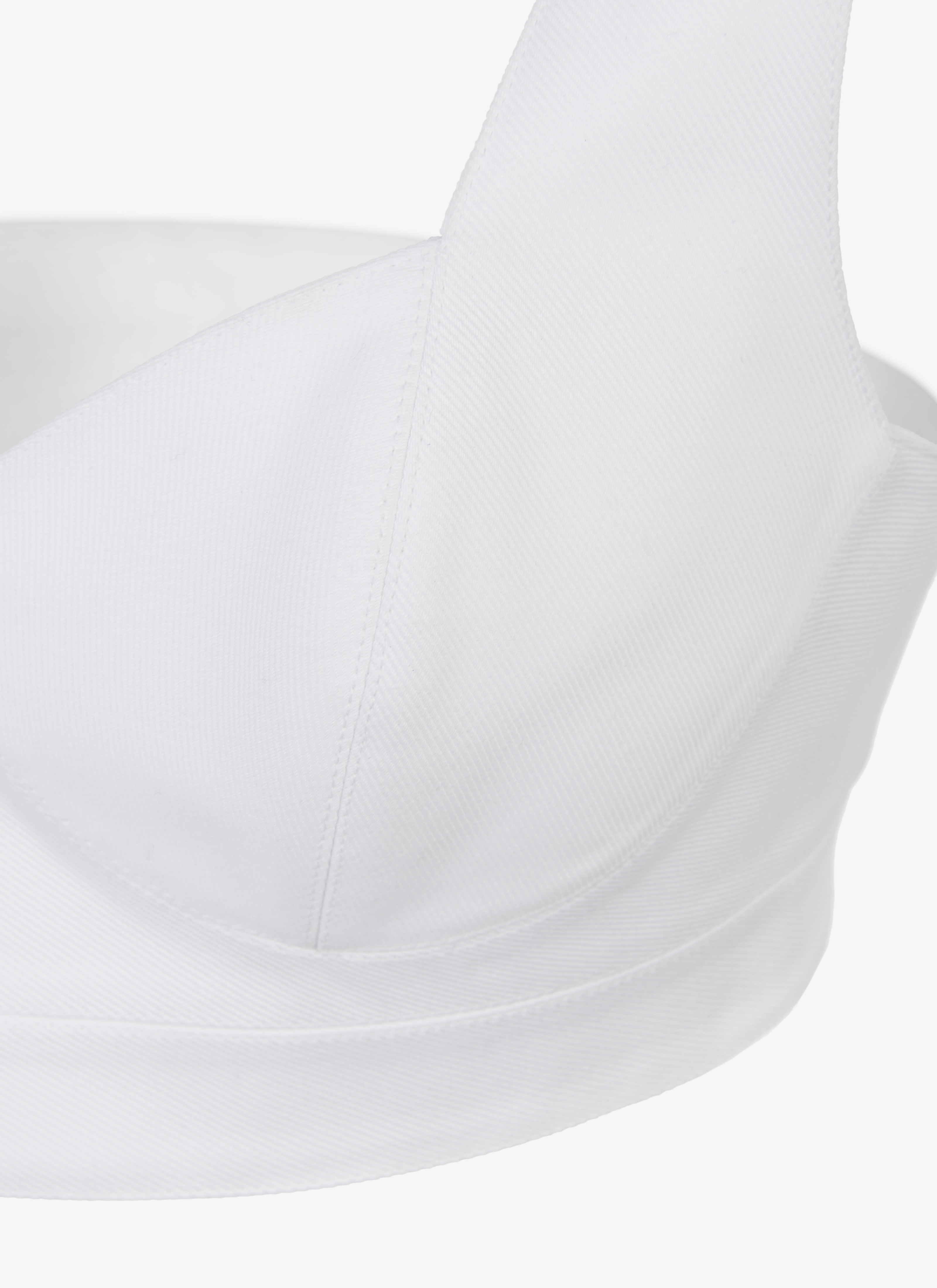 ALAÏA WHITE COTTON BUSTIER TOP