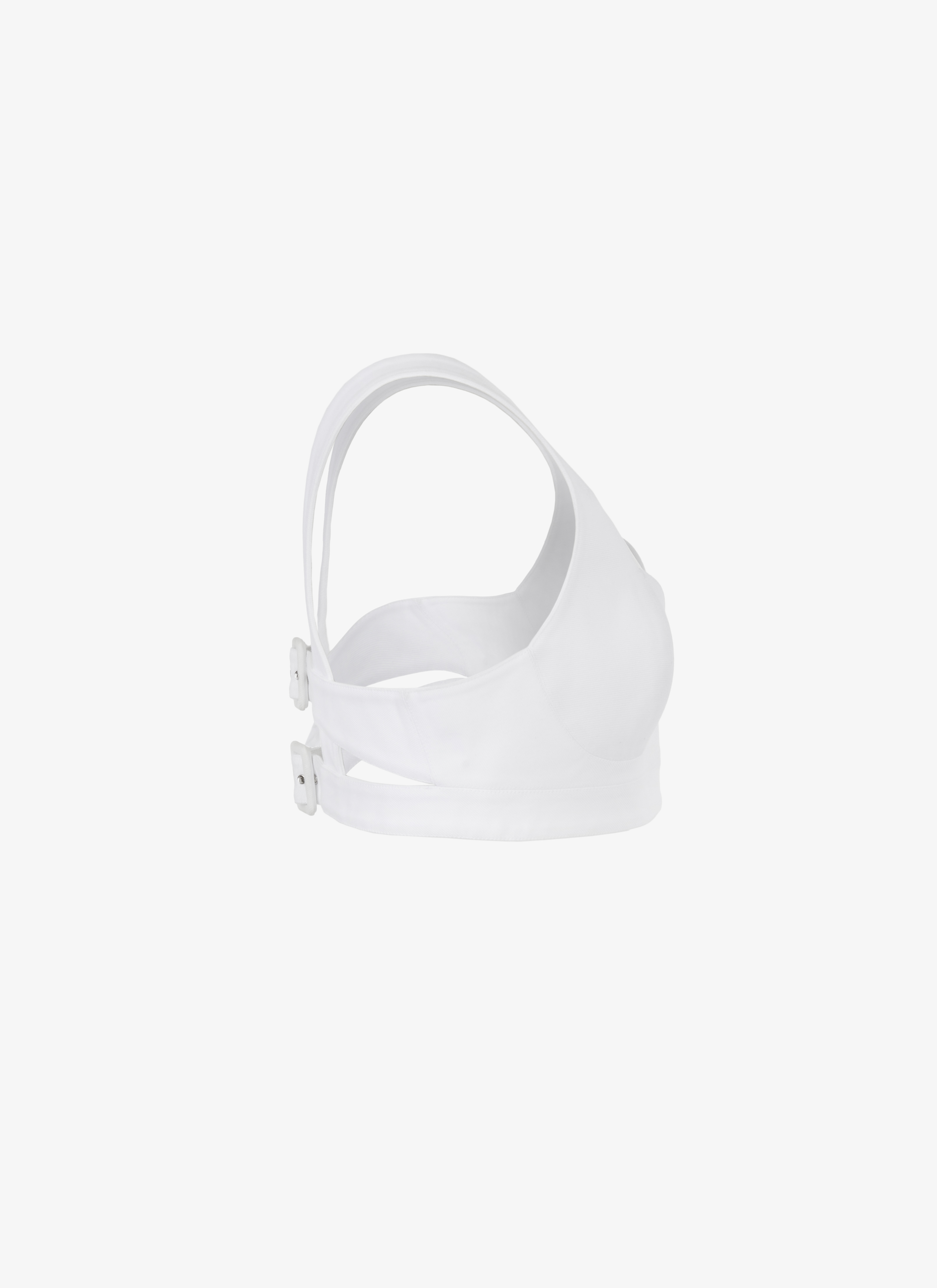 ALAÏA WHITE COTTON BUSTIER TOP