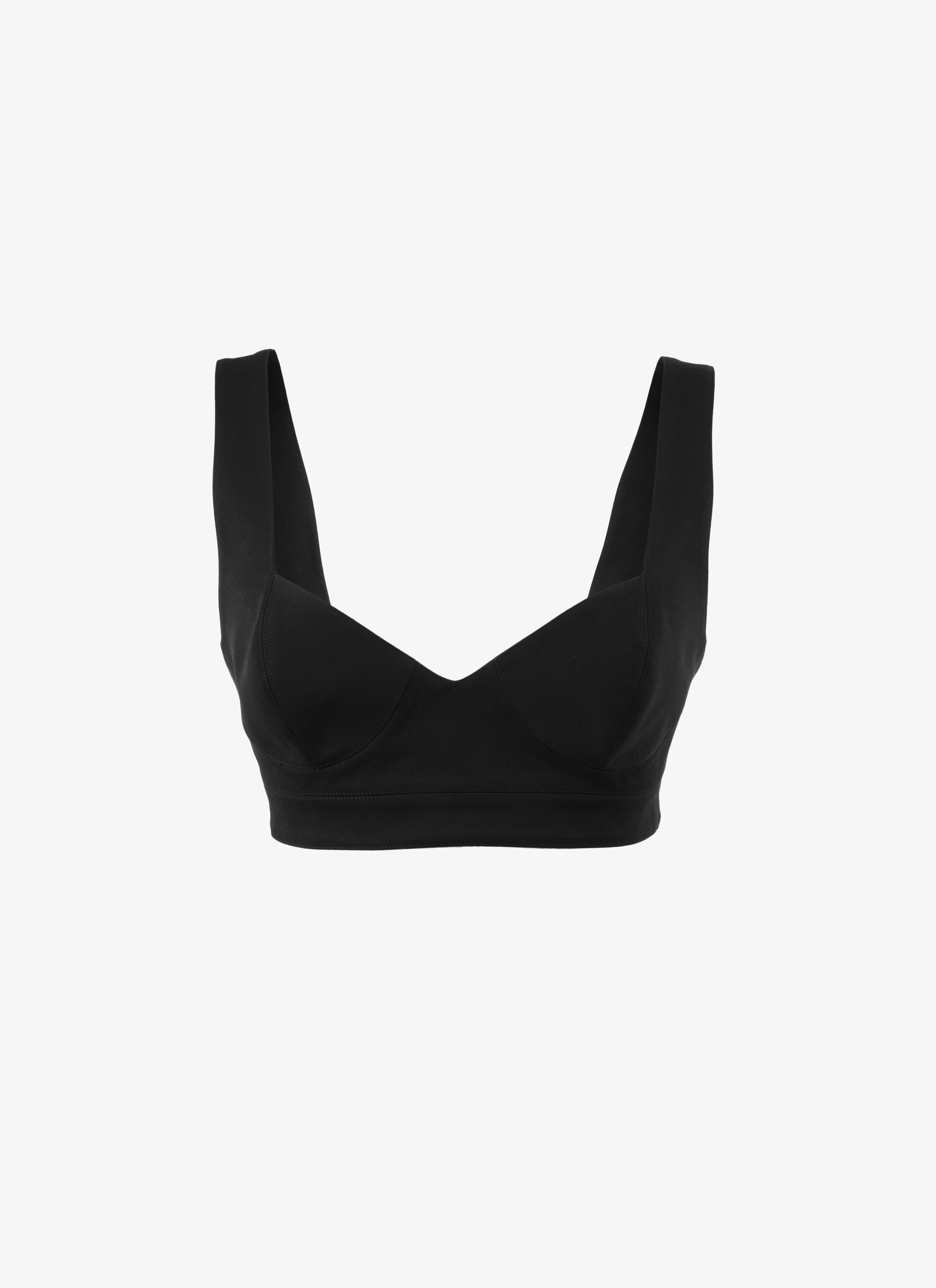 ALAÏA BUSTIER DI COTONE NERO