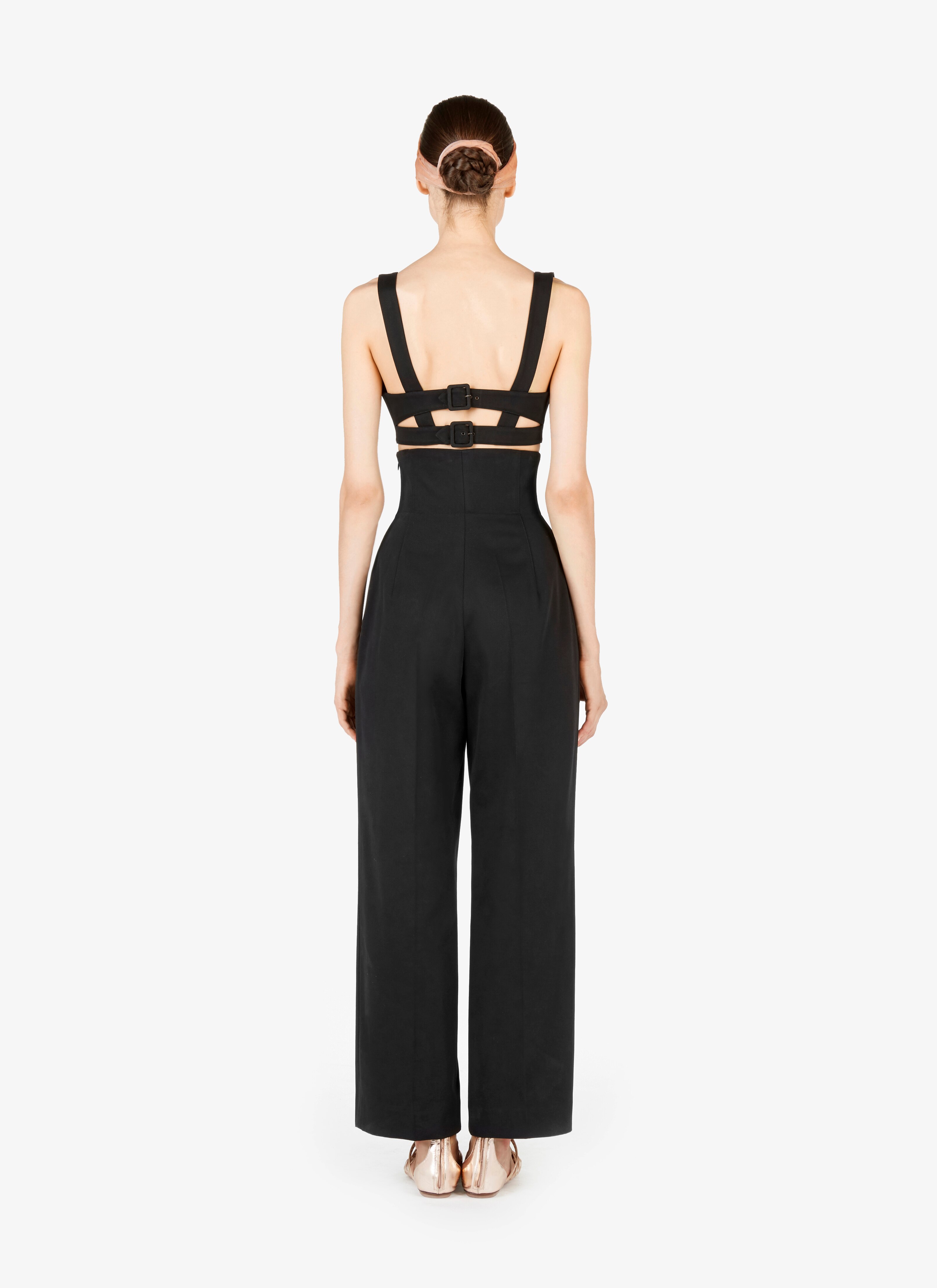 ALAÏA BUSTIER DI COTONE NERO