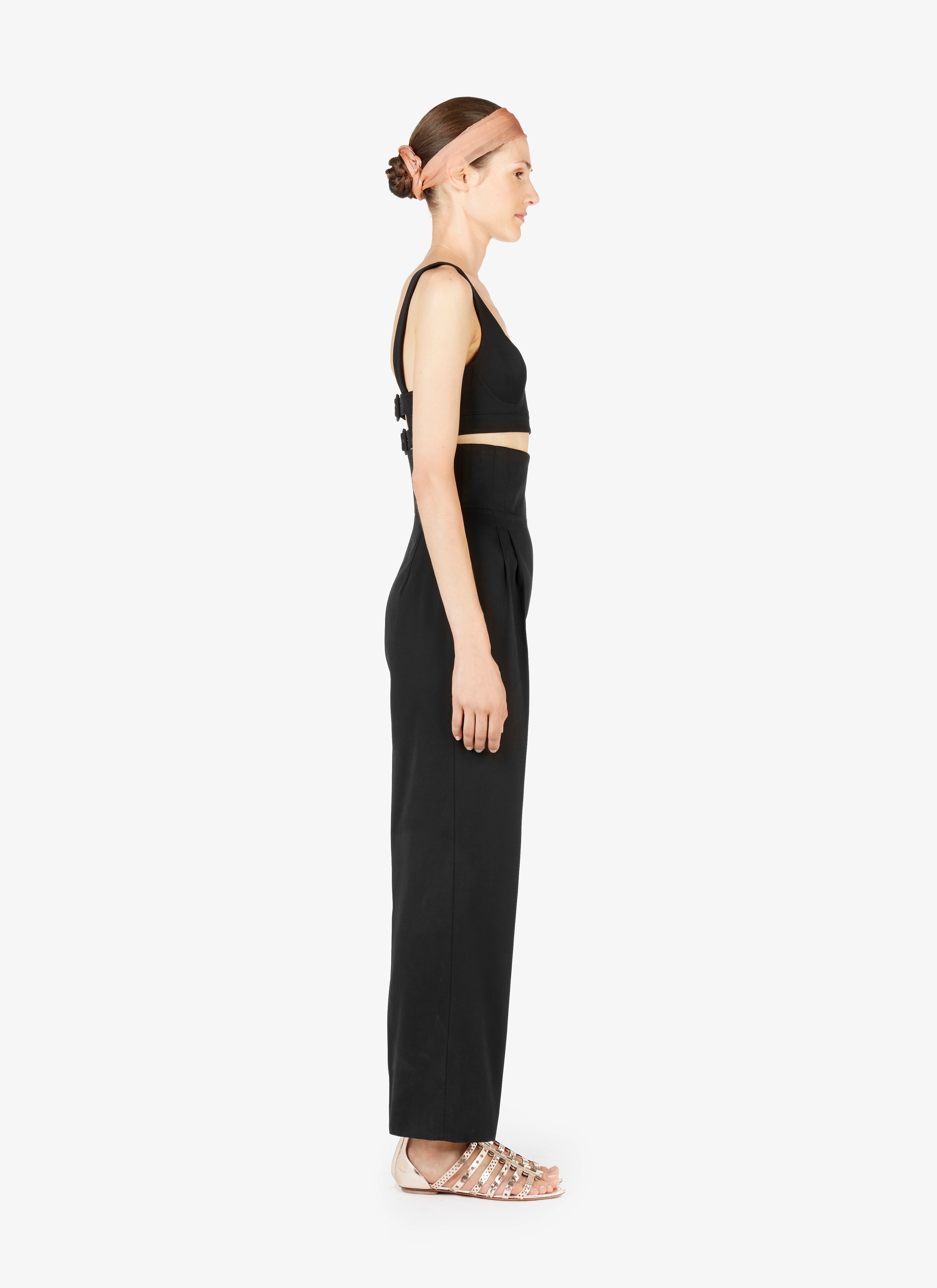 ALAÏA BUSTIER DI COTONE NERO
