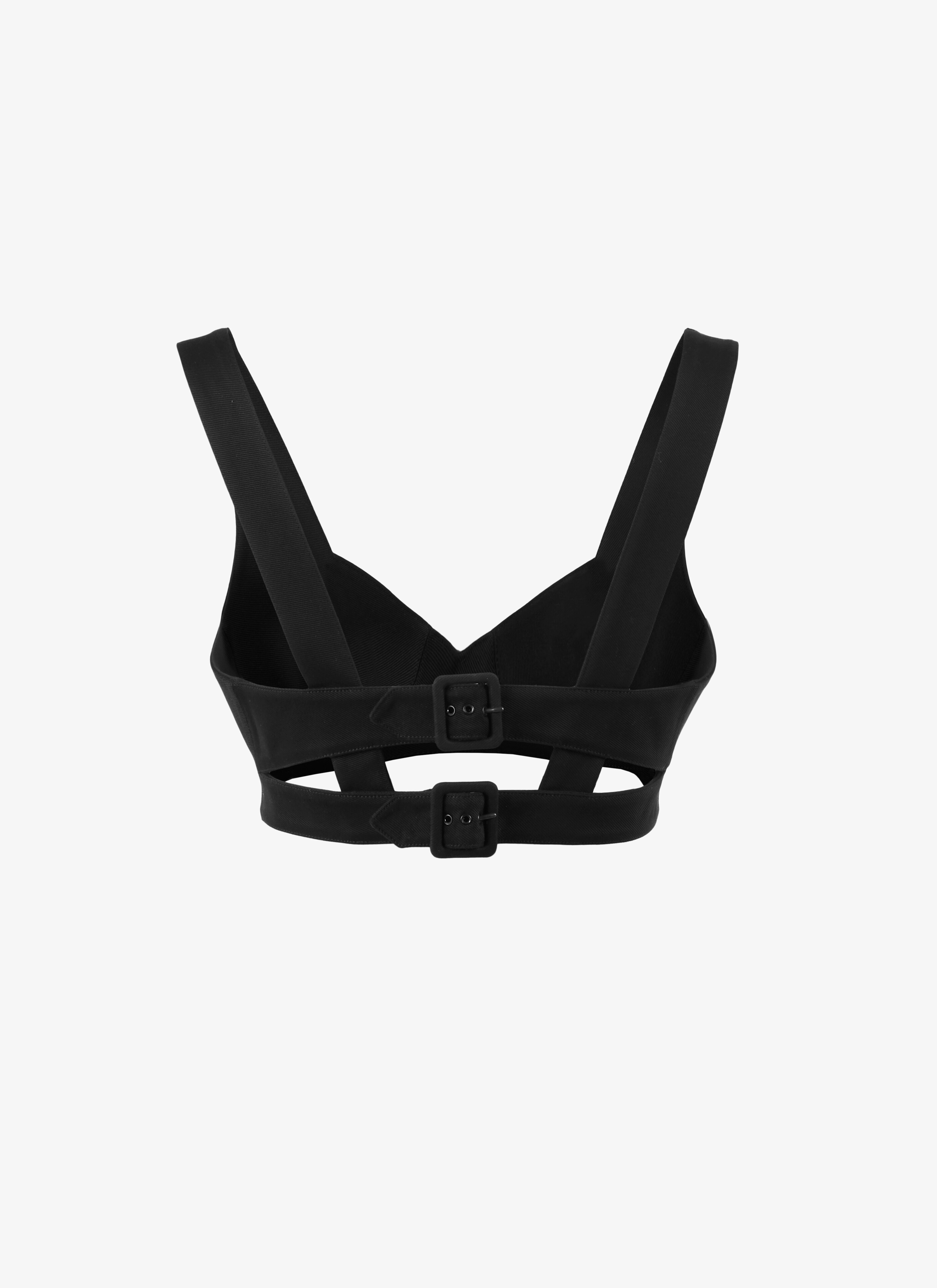 ALAÏA BUSTIER DI COTONE NERO