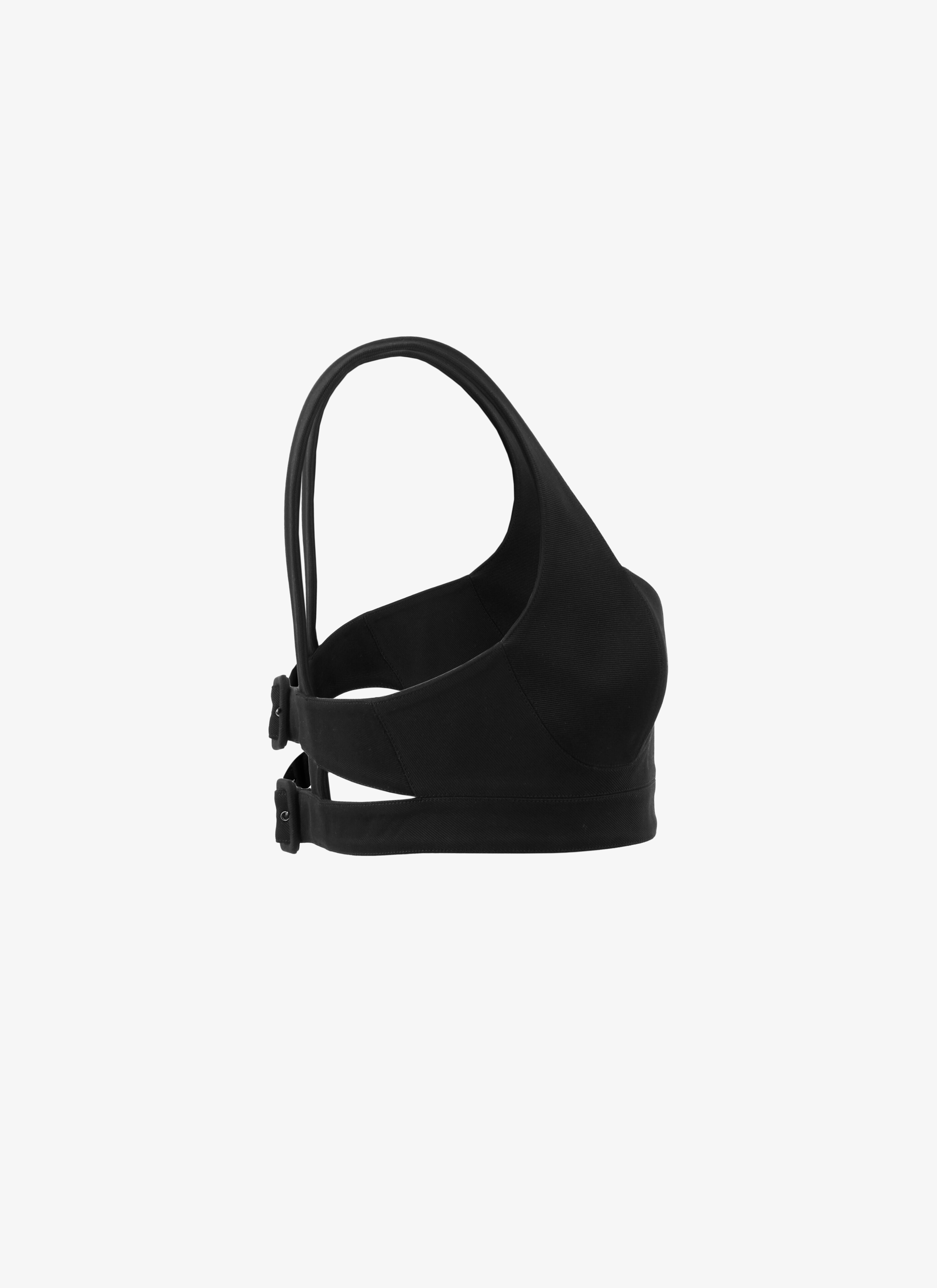 ALAÏA BUSTIER DI COTONE NERO