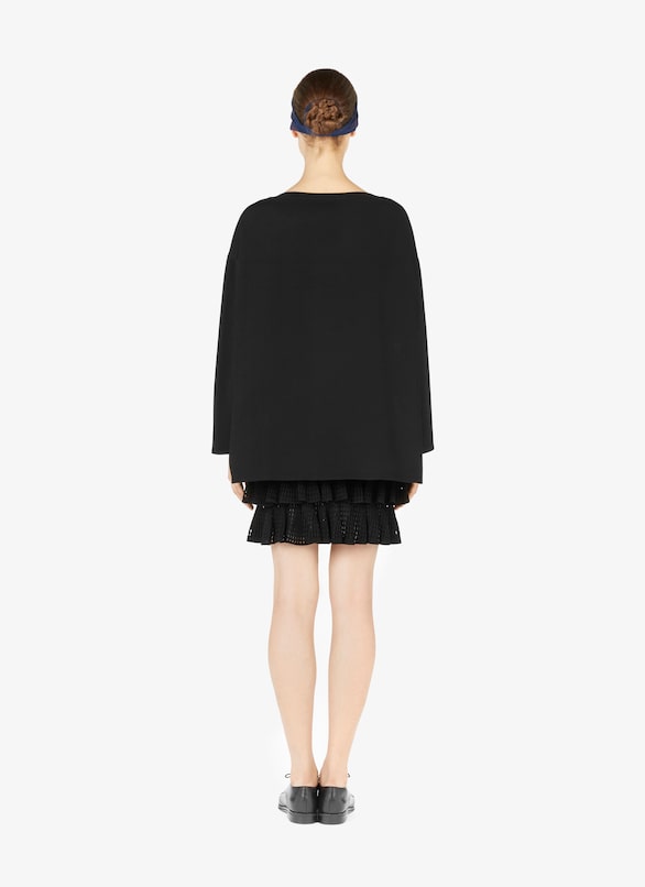 Short Tiered Skirt ALAÏA BLACK SHORT TIERED SKIRT