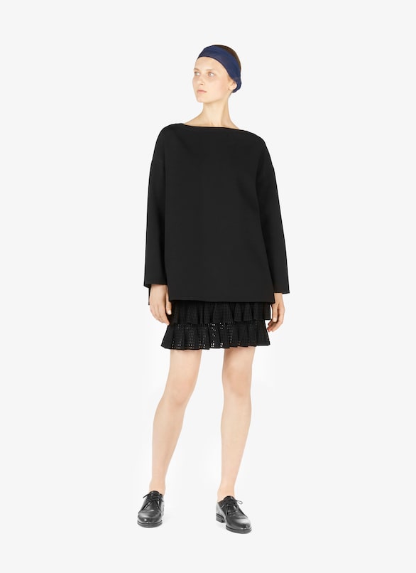Short Tiered Skirt ALAÏA BLACK SHORT TIERED SKIRT