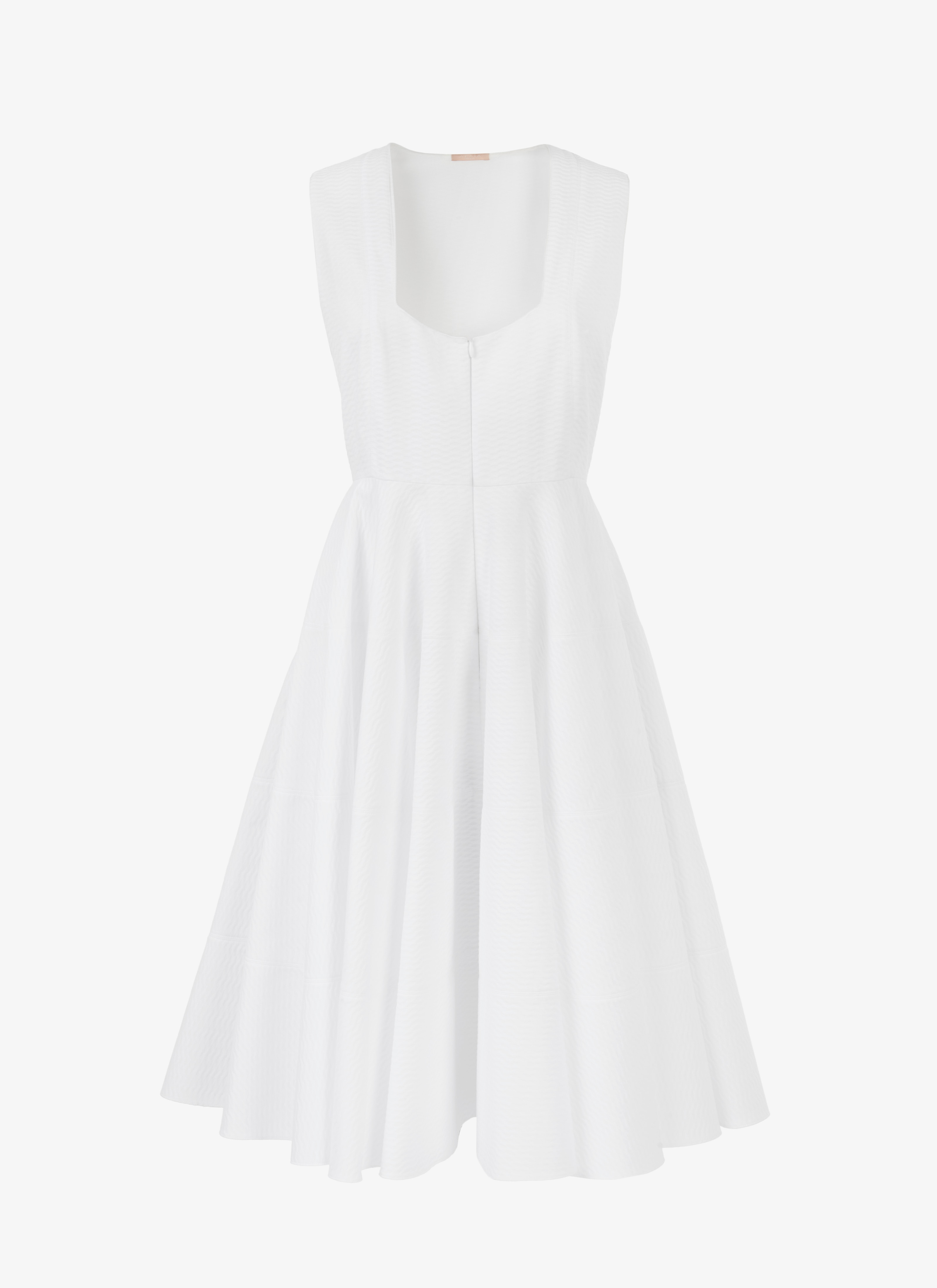 Women S White A Line Cotton Dress Alaia Lu