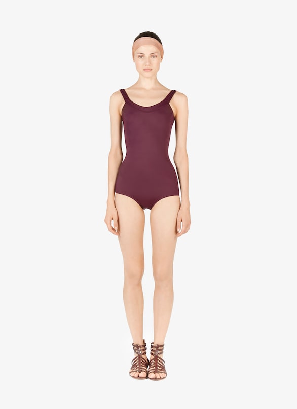 Open-Back Swimsuit ALAÏA PURPLE OPEN-BACK SWIMSUIT