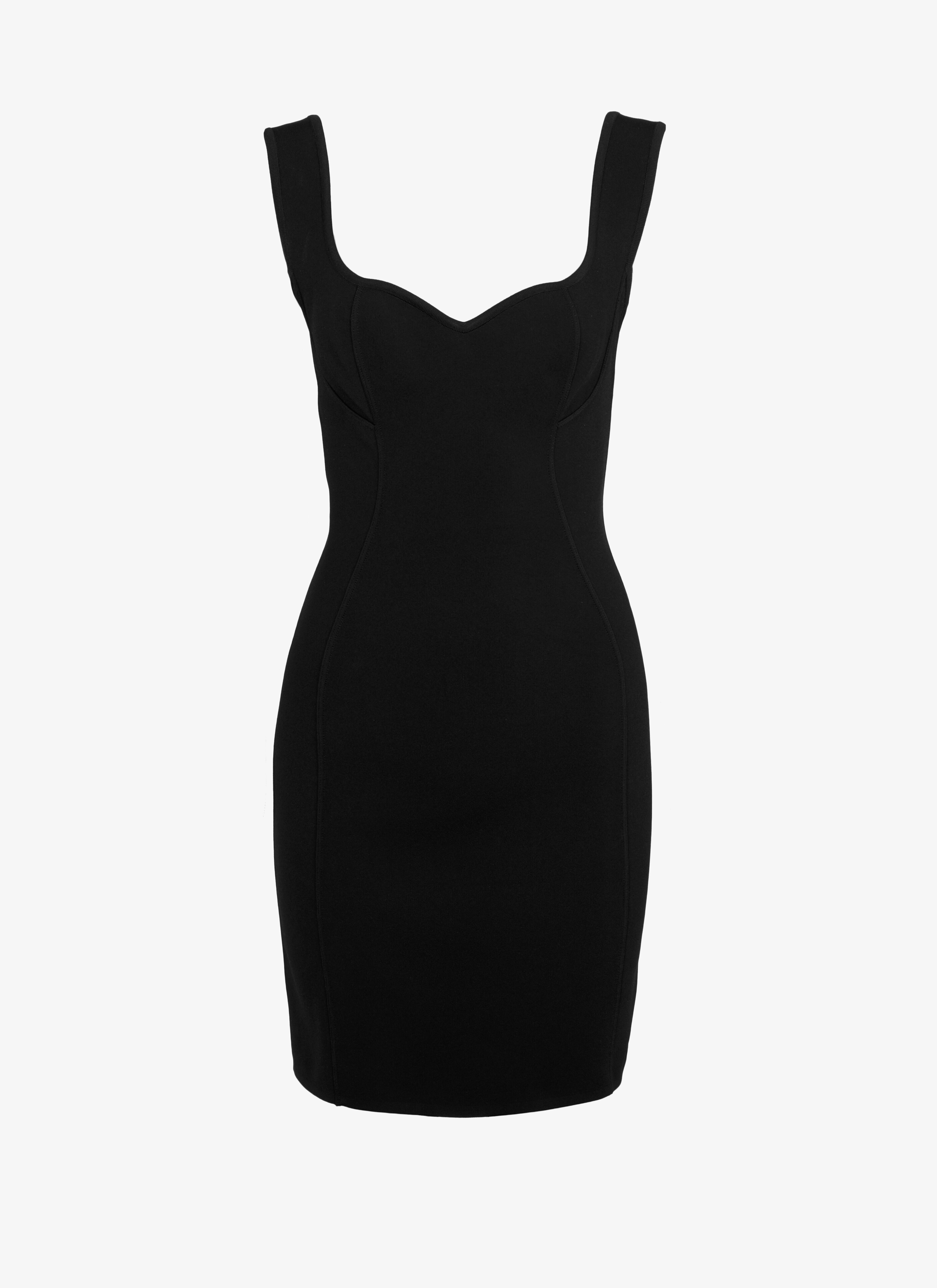 ALAÏA BLACK STRAIGHT MESH DRESS
