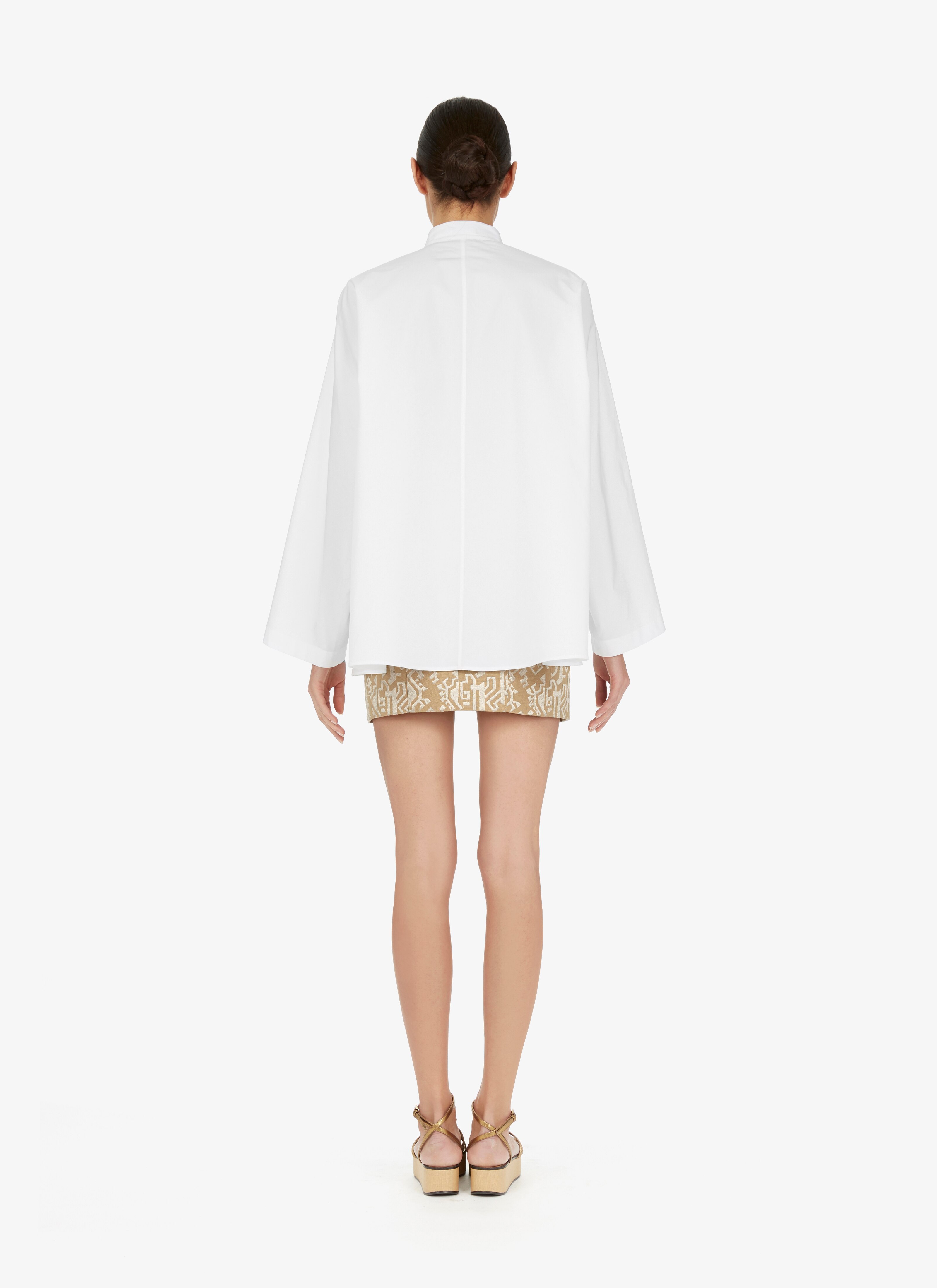 ALAÏA ホワイト ポプリン オーバーサイズシャツ
