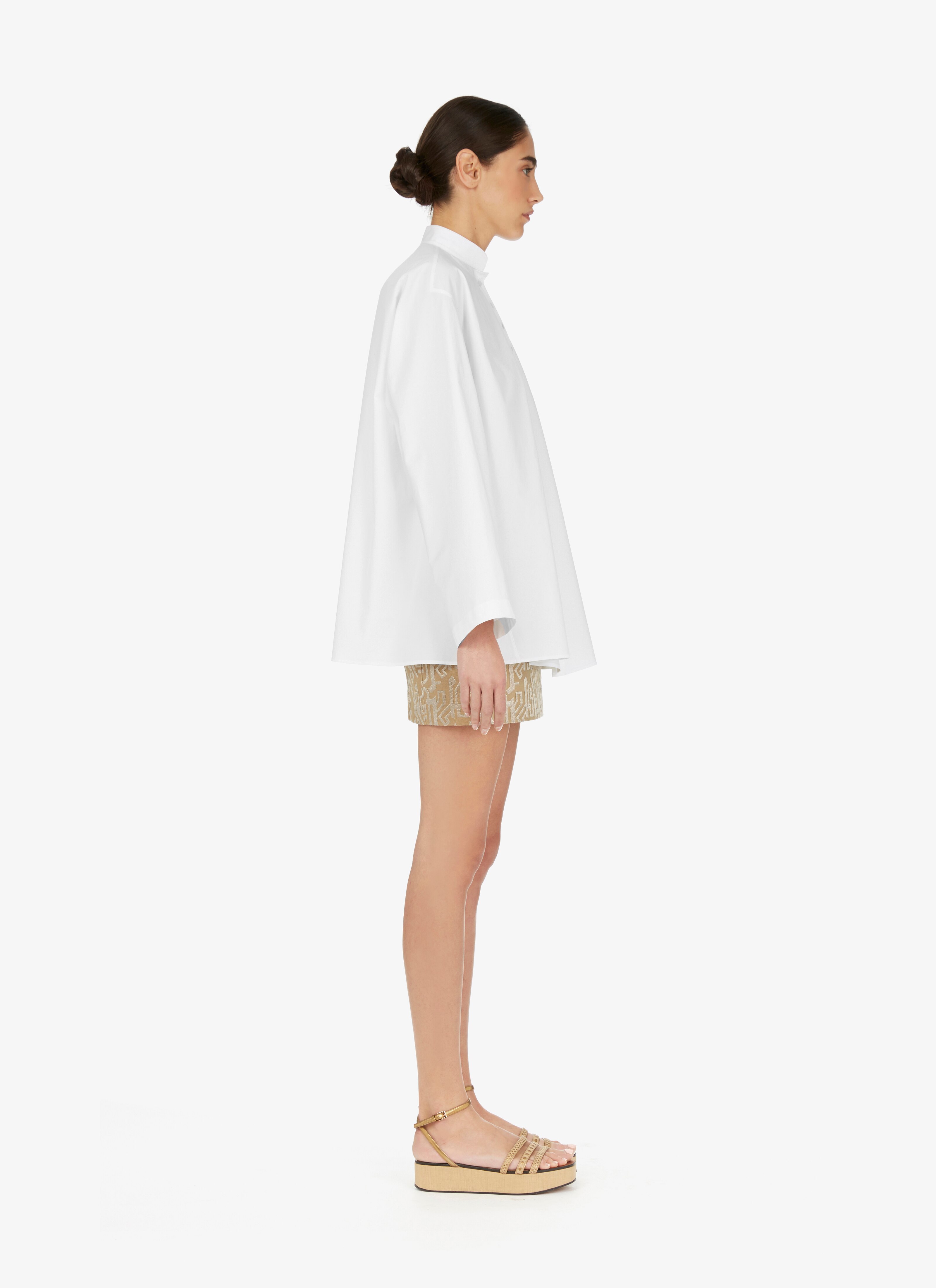 ALAÏA ホワイト ポプリン オーバーサイズシャツ
