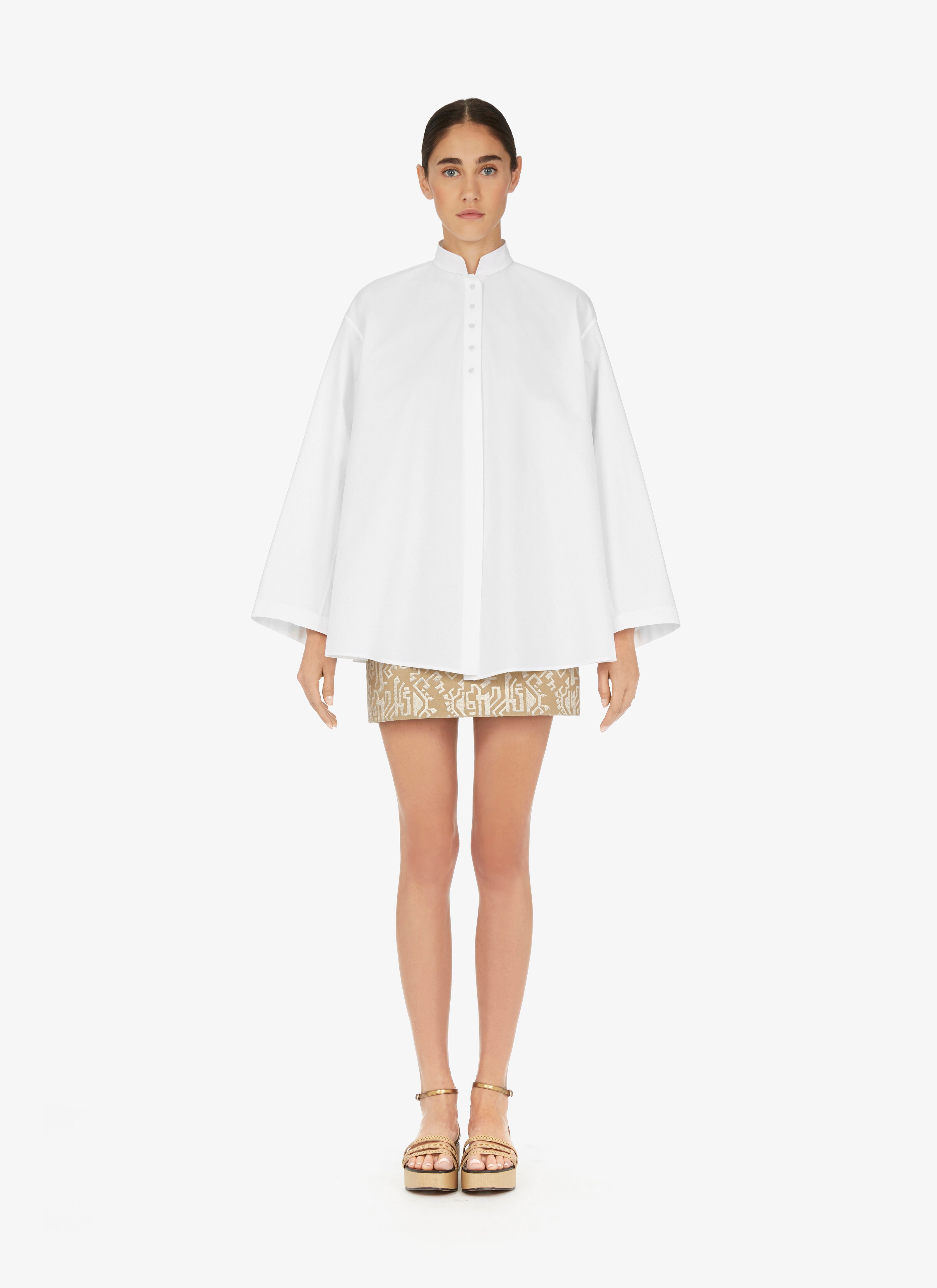 ALAÏA ホワイト ポプリン オーバーサイズシャツ