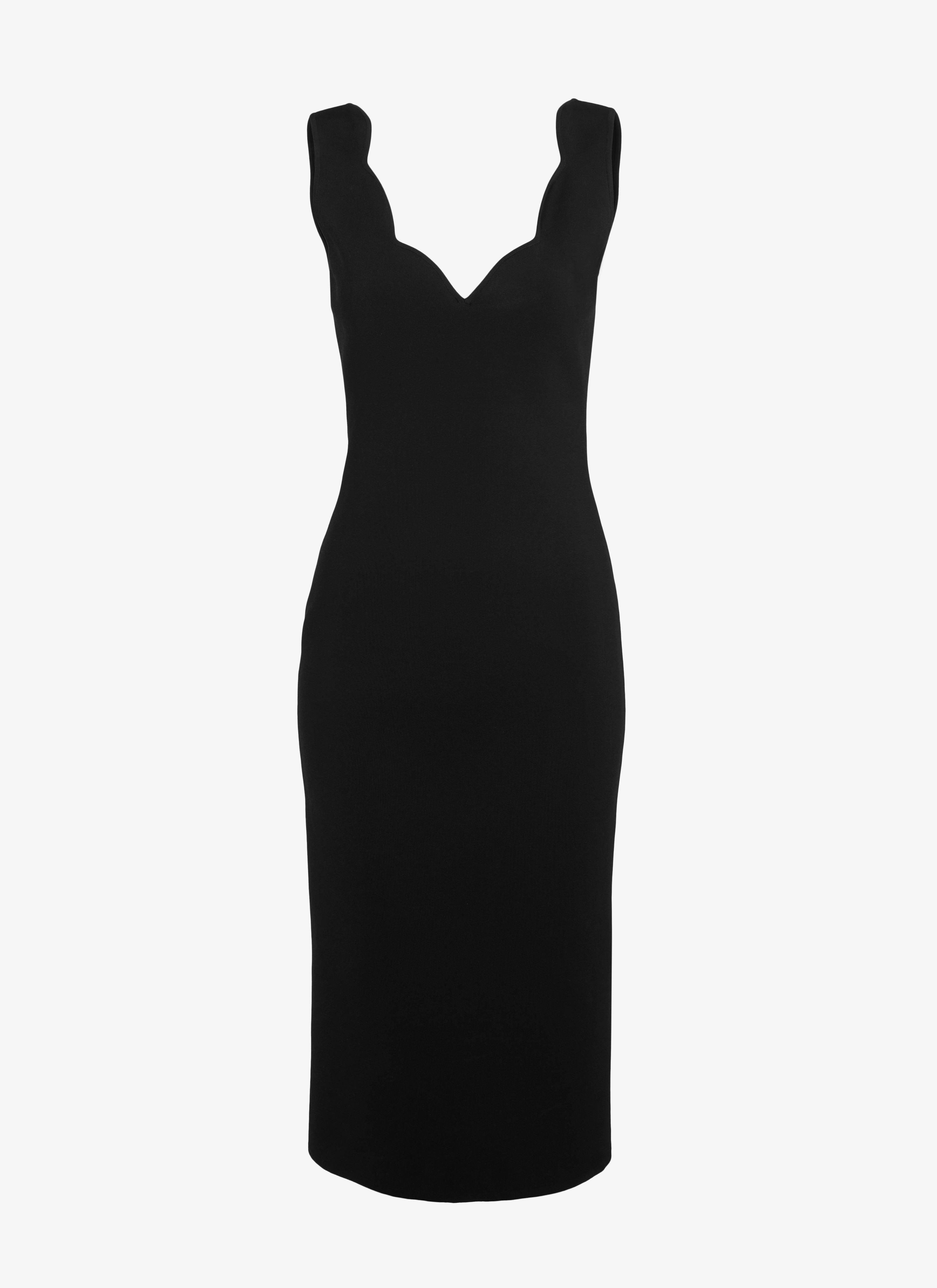 ALAÏA 블랙 니트 스트레이트 드레스