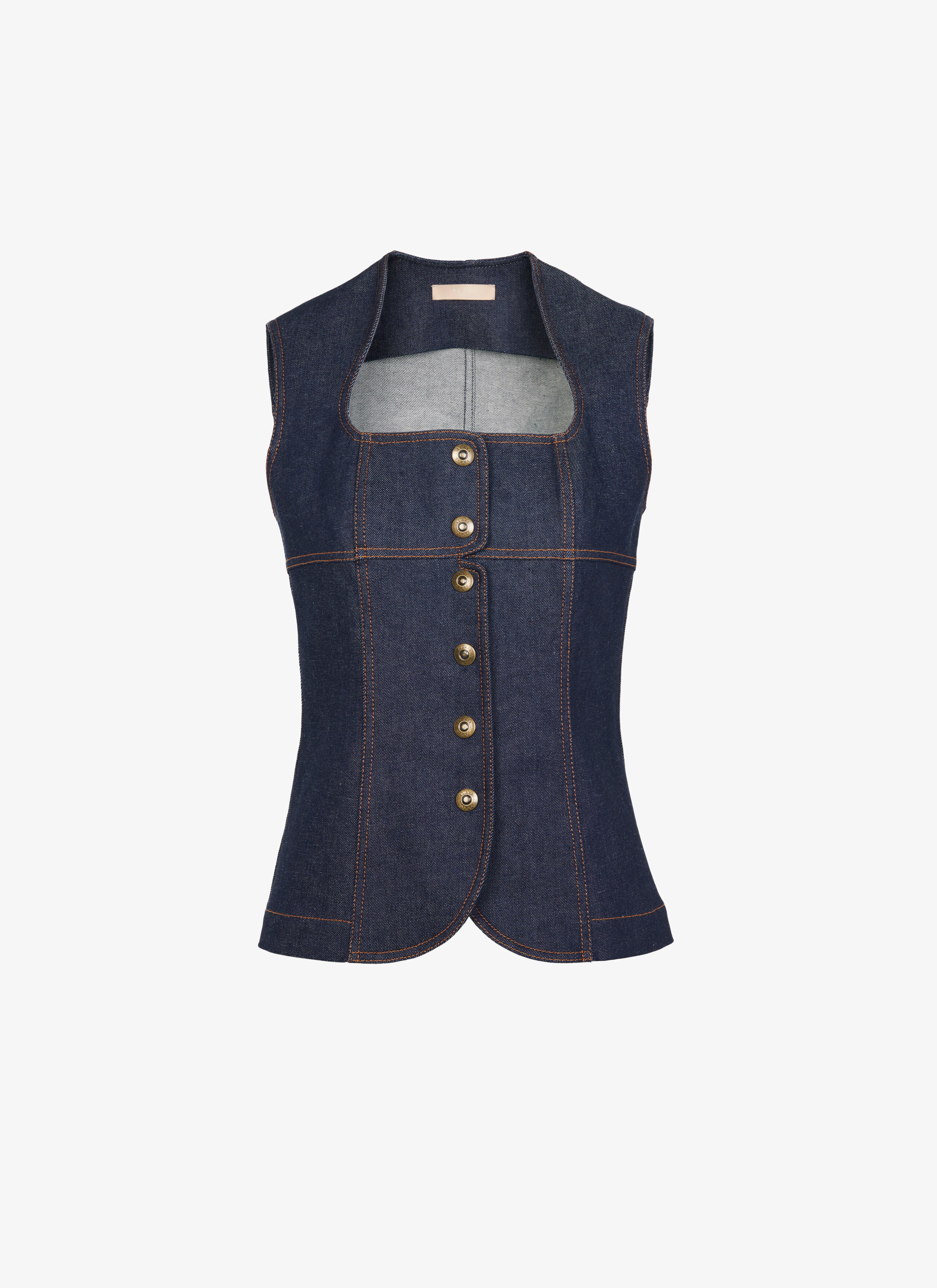 sleeveless denim jacket womens uk