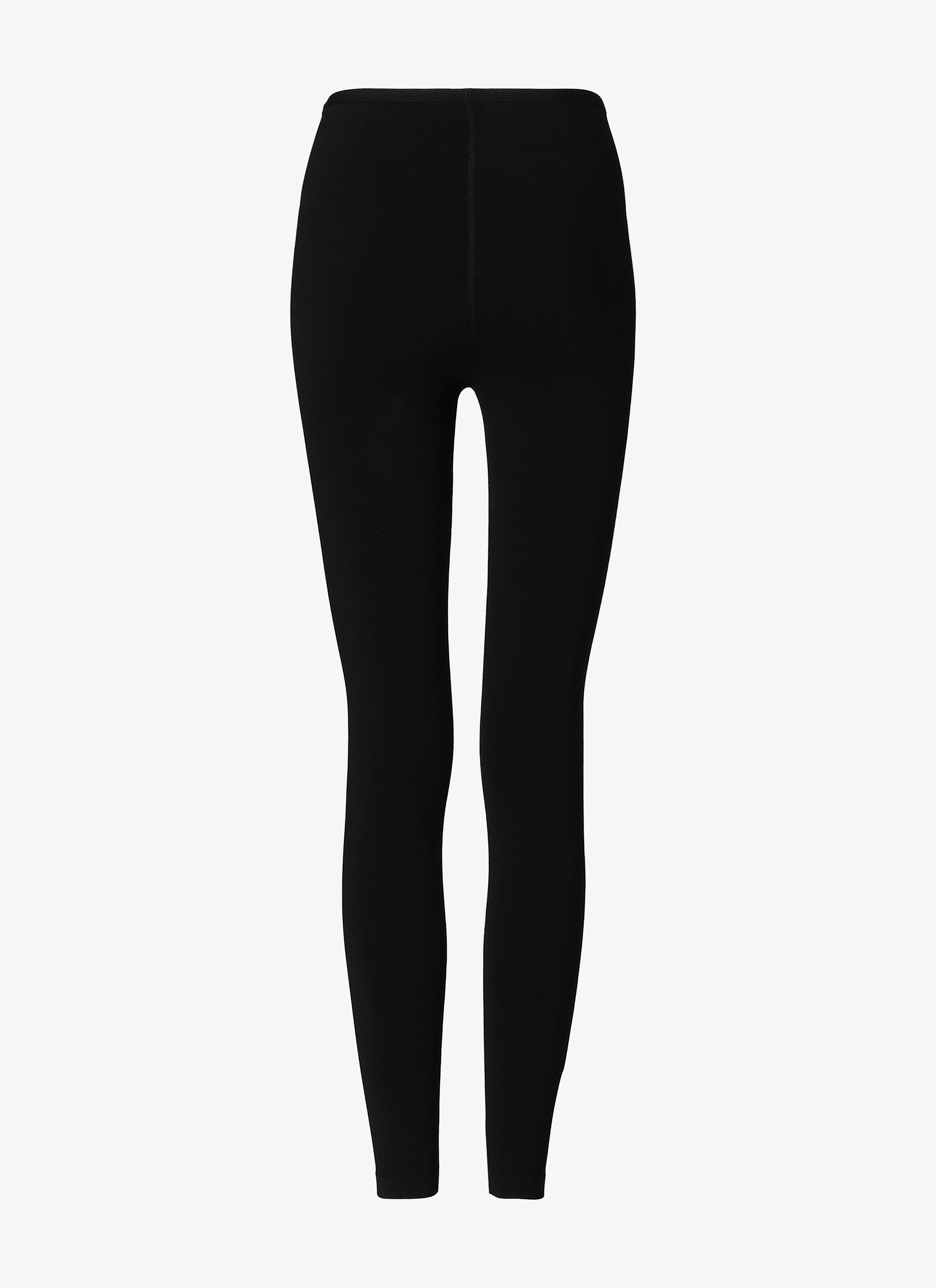 ALAÏA BLACK STRETCH WOOL LEGGINGS