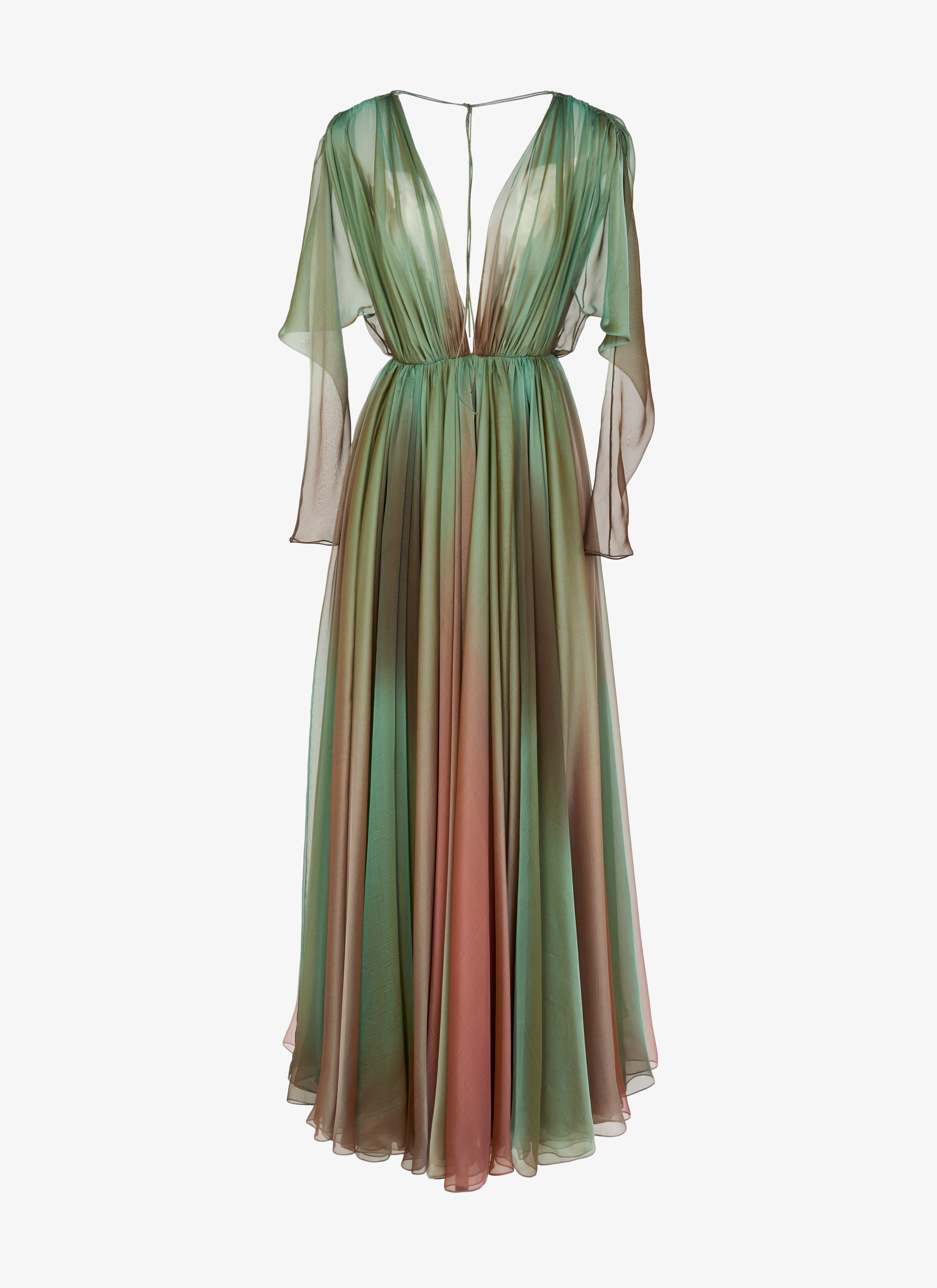 silk chiffon gown