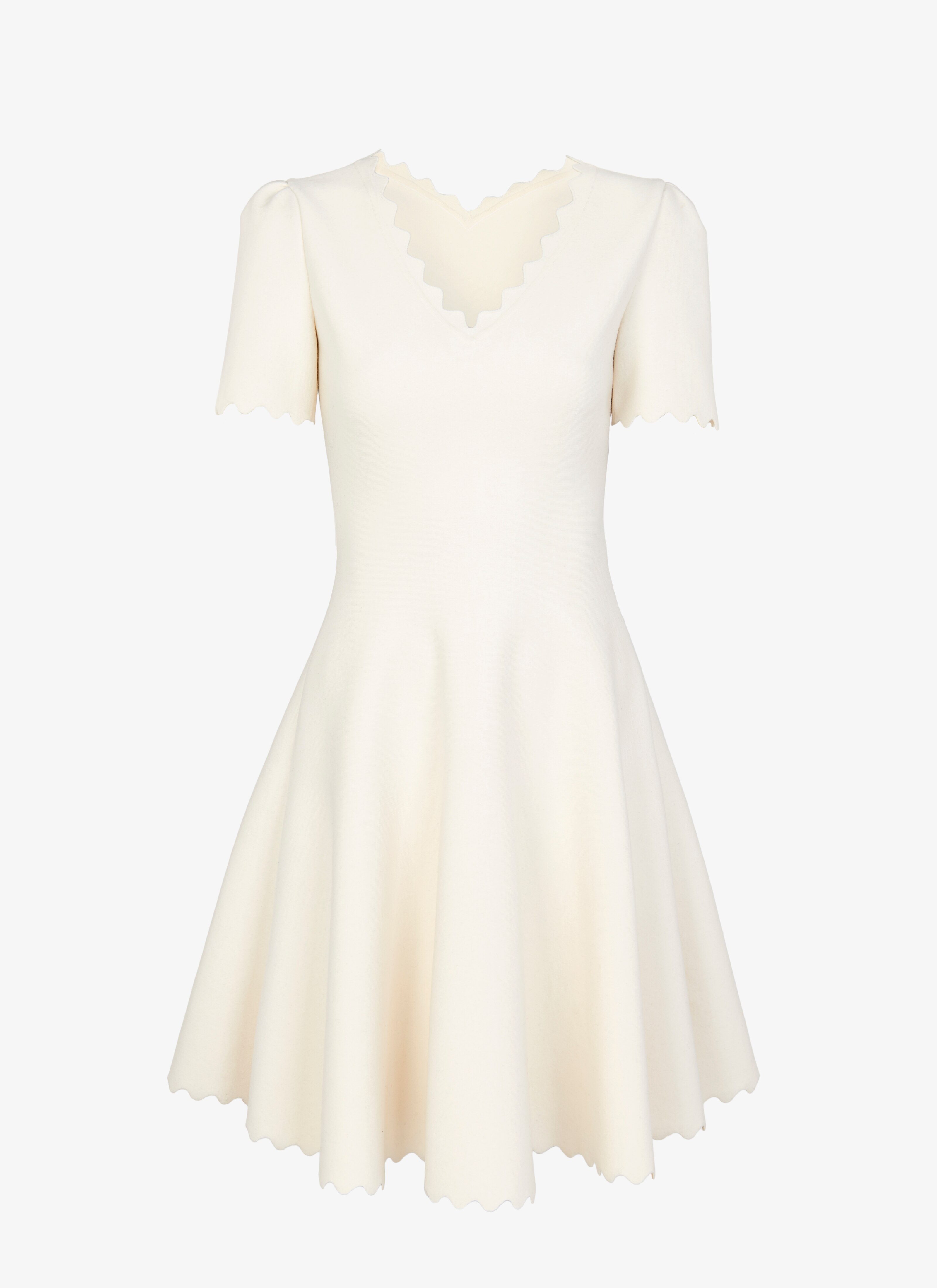 white wool dress