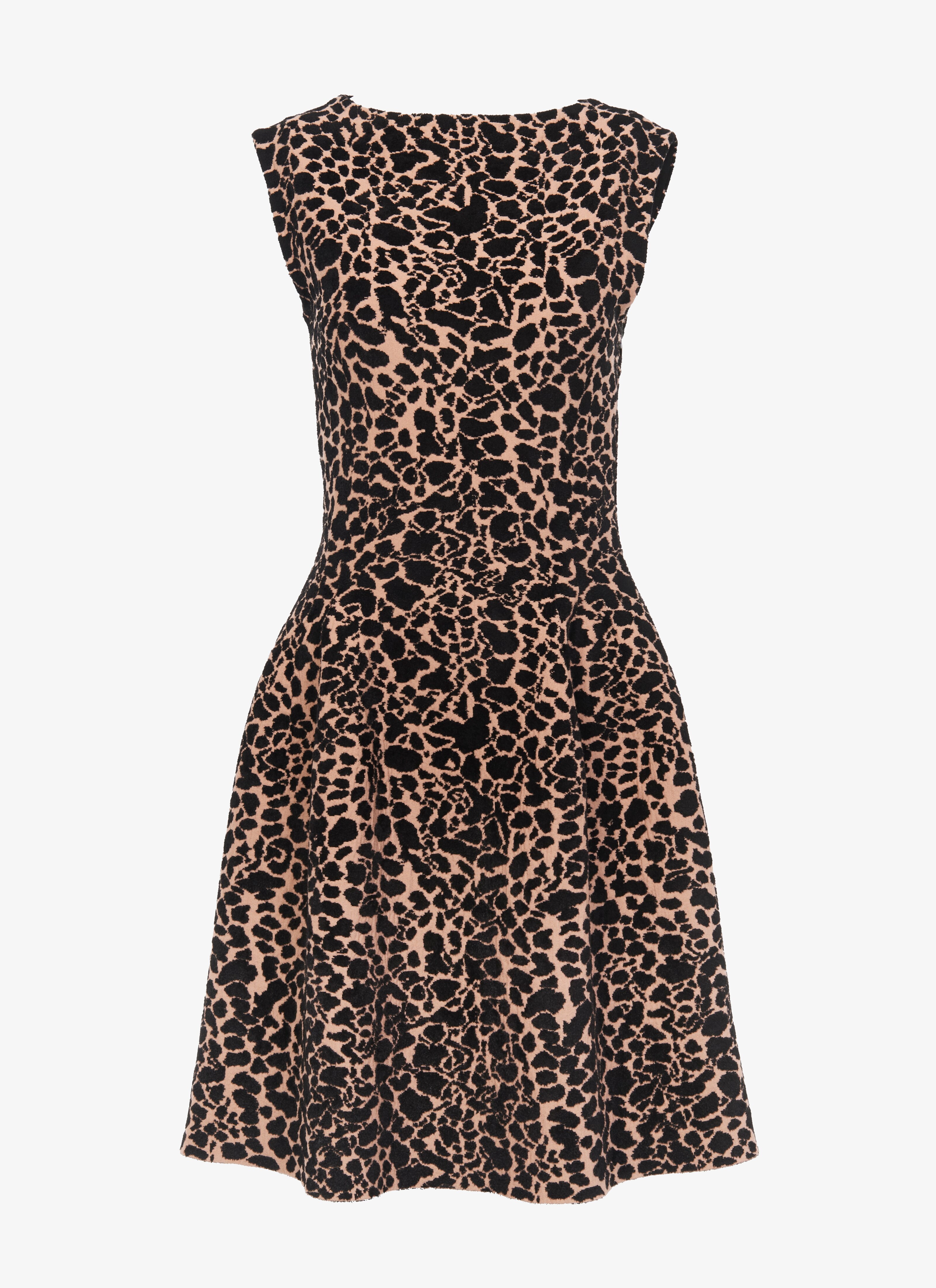 ALA A Women s Panther Velvet Jacquard Flared Dress ALA A LB