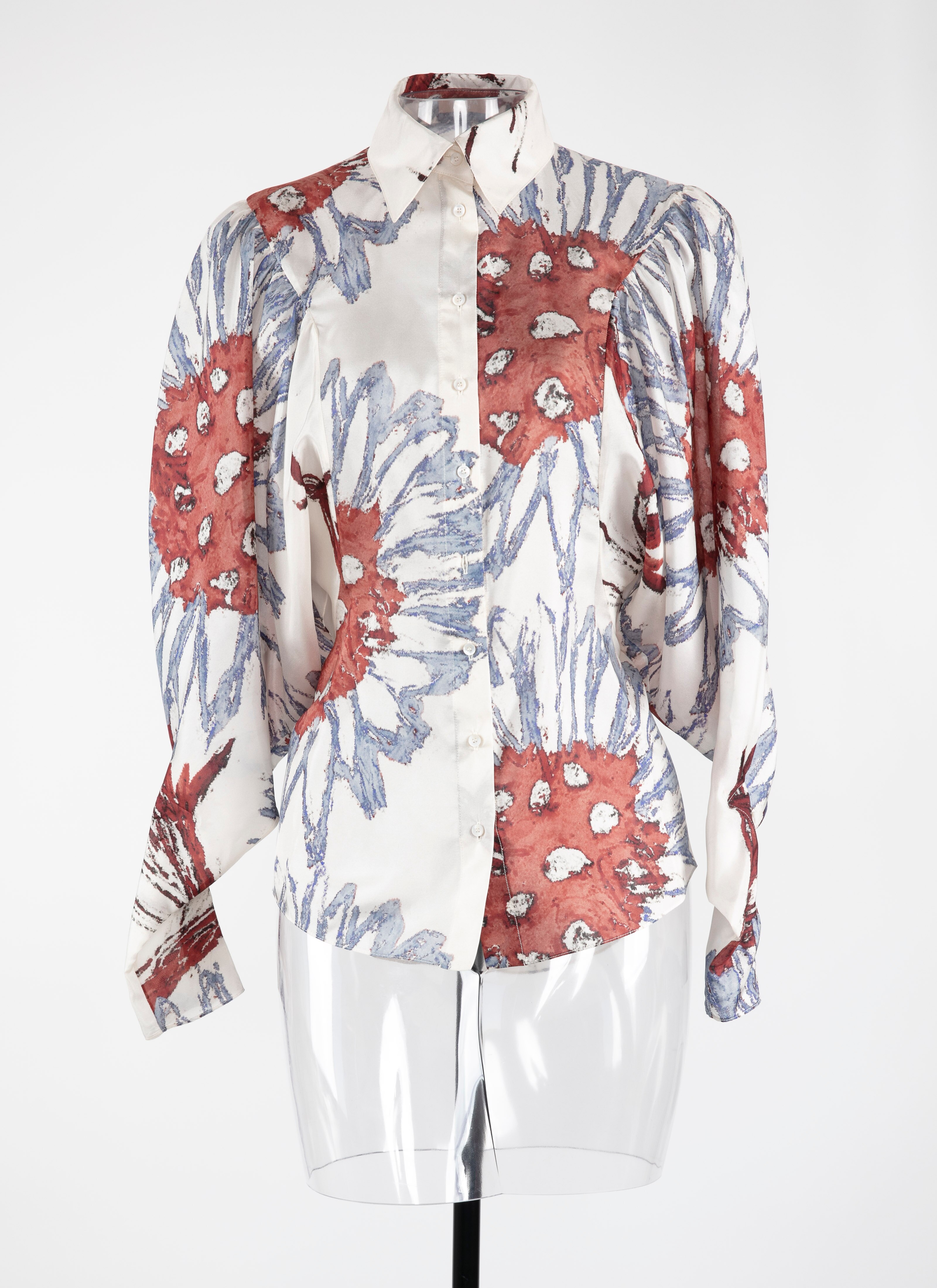 ALAÏA WHITE/GRAY BLUE SHIRTS