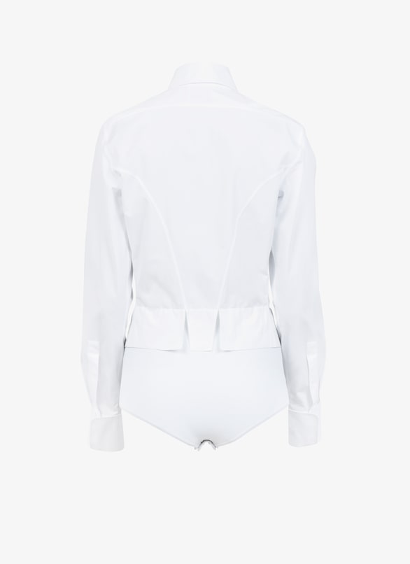 Alaïa Edition 2003 Bodysuit shirt in poplin ALAÏA WHITE ALAÏA EDITION 2003 BODYSUIT SHIRT IN POPLIN