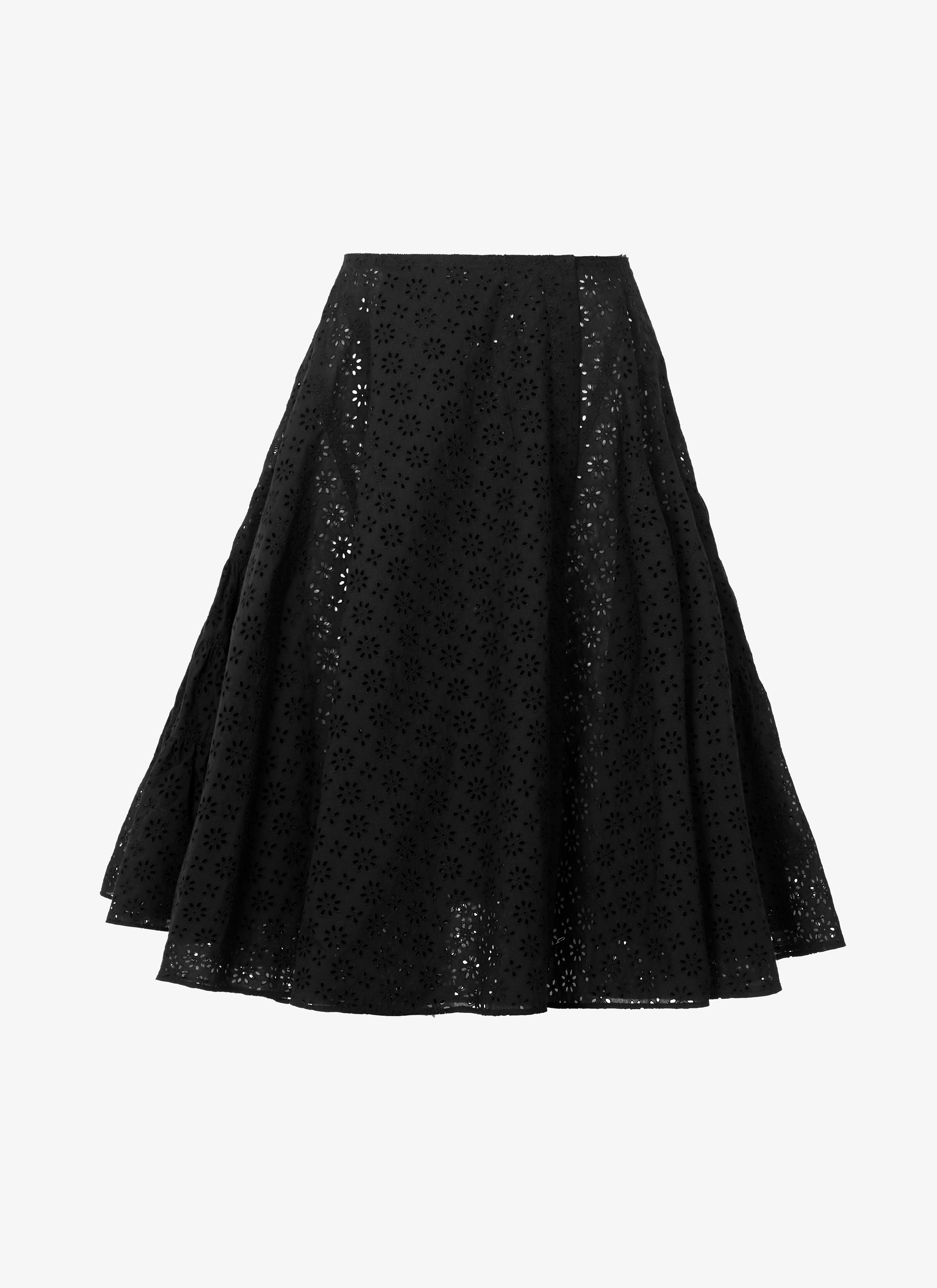 ALAÏA Women's Edition 2008 Ruffle Skirt In Broderie Anglaise | ALAÏA US