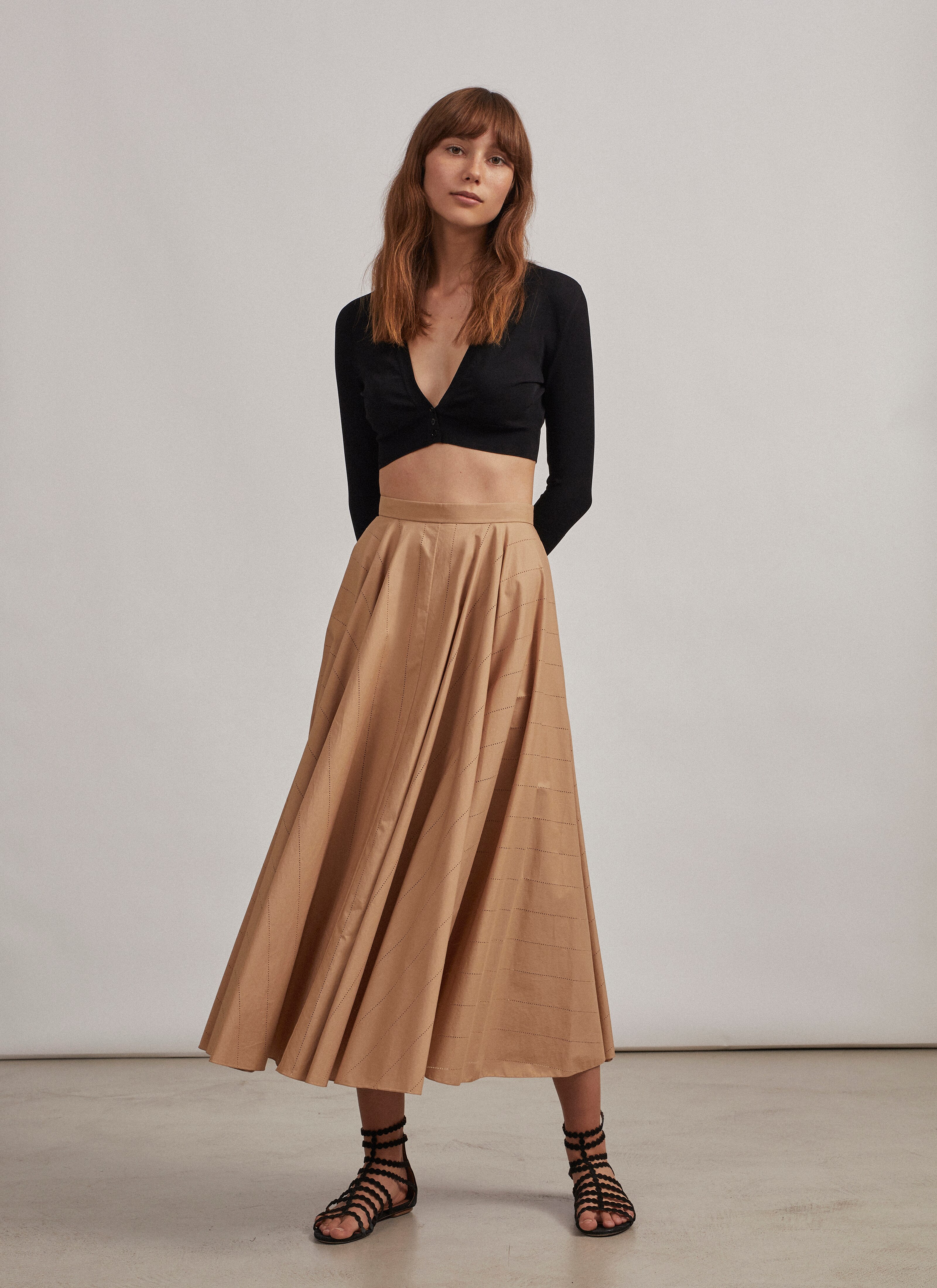 flared skirt trousers