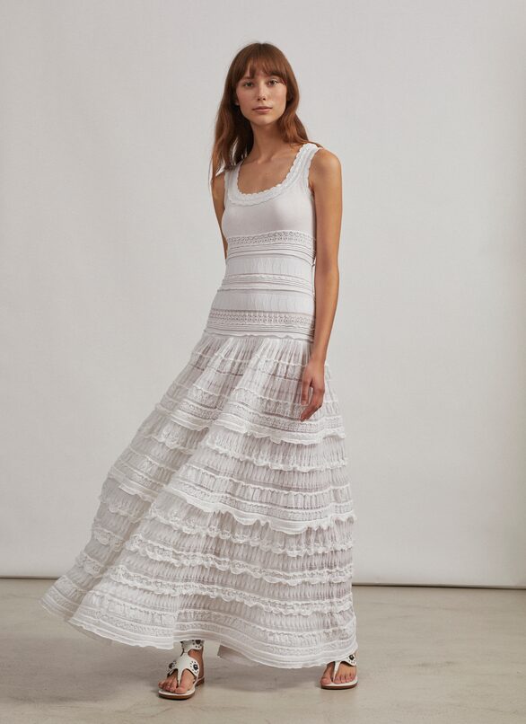 Edition 2007 The Crinoline Long Dress ALAÏA WHITE EDITION 2007 THE CRINOLINE LONG DRESS