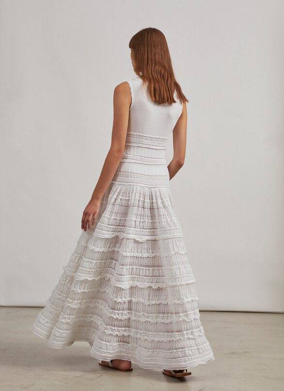 Edition 2007 The Crinoline Long Dress ALAÏA WHITE EDITION 2007 THE CRINOLINE LONG DRESS