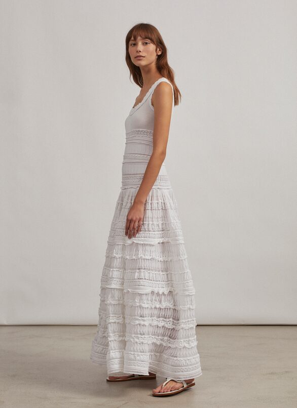 Edition 2007 The Crinoline Long Dress ALAÏA WHITE EDITION 2007 THE CRINOLINE LONG DRESS