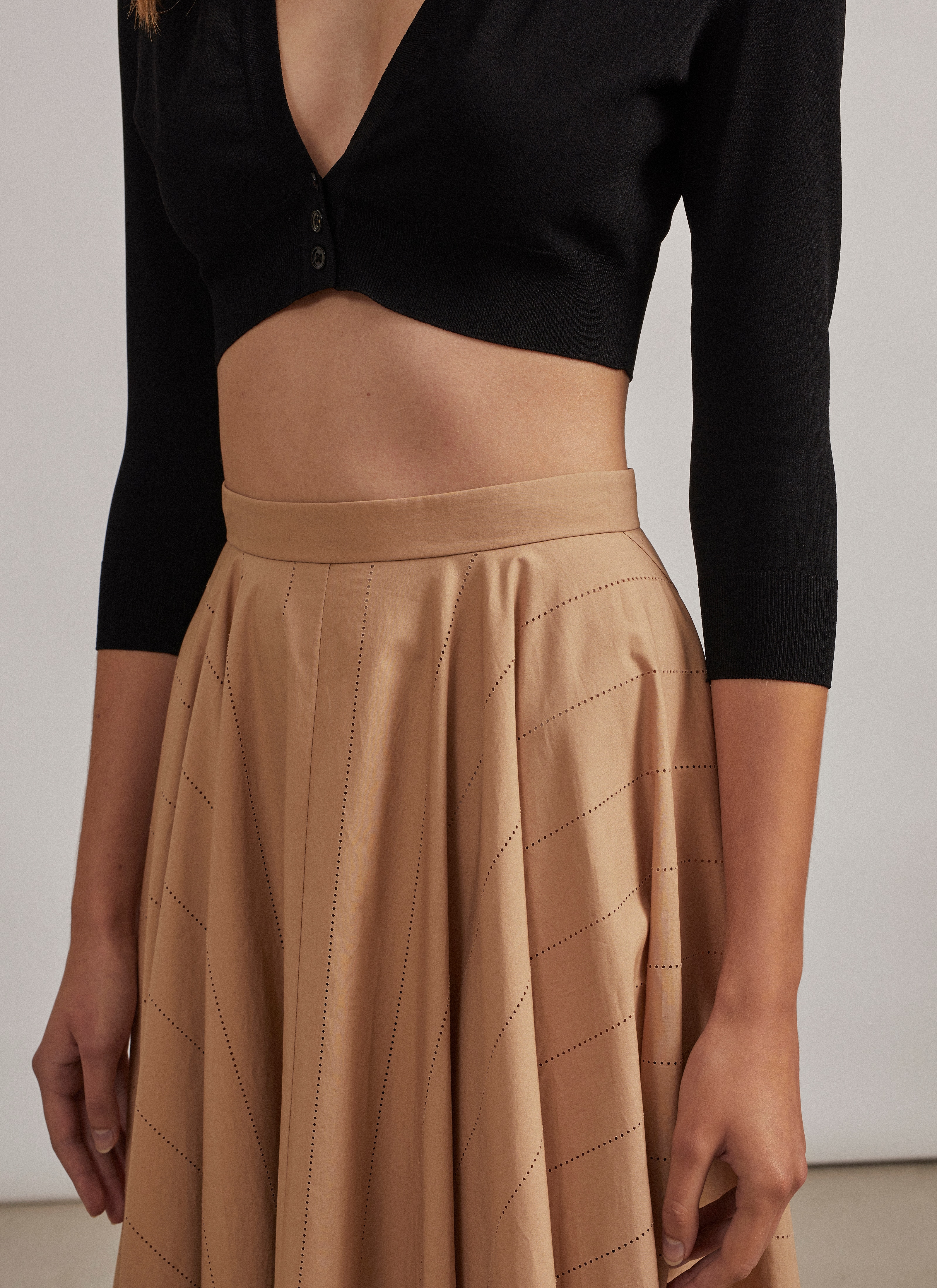 cropped thin cardigan