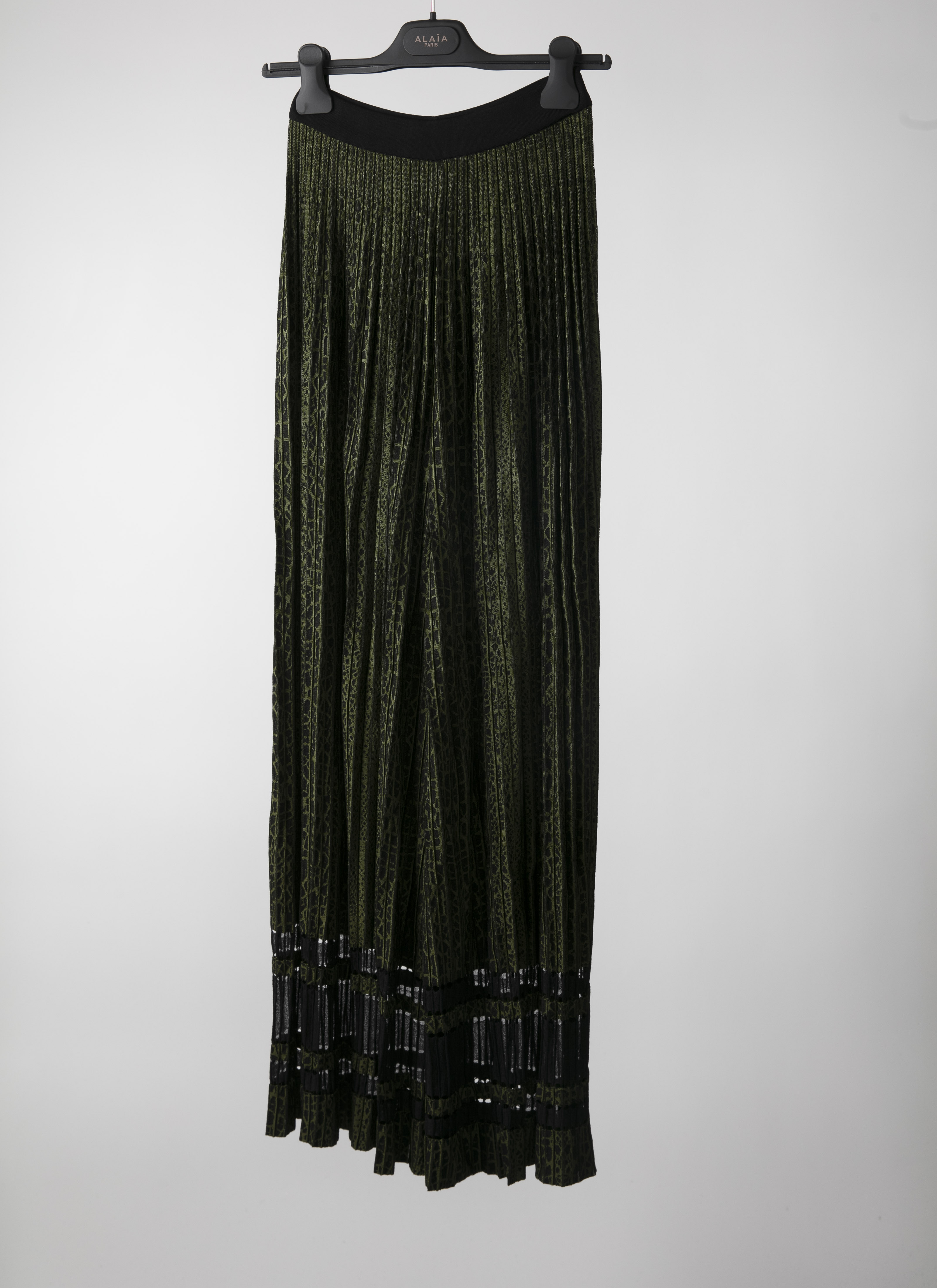 ALAÏA 블랙/그린 TROUSERS
