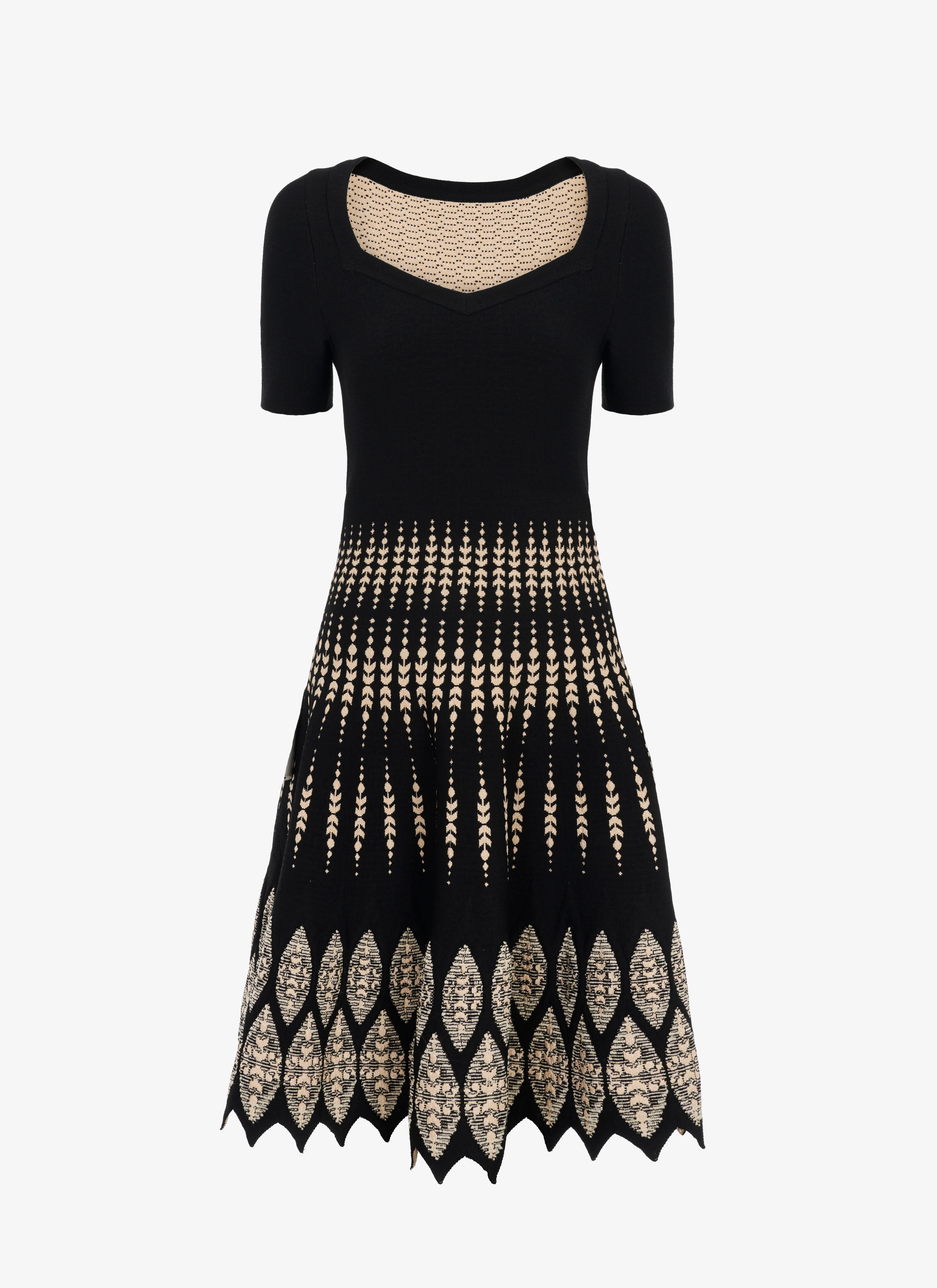 ALAÏA BLACK/BEIGE DRESSES