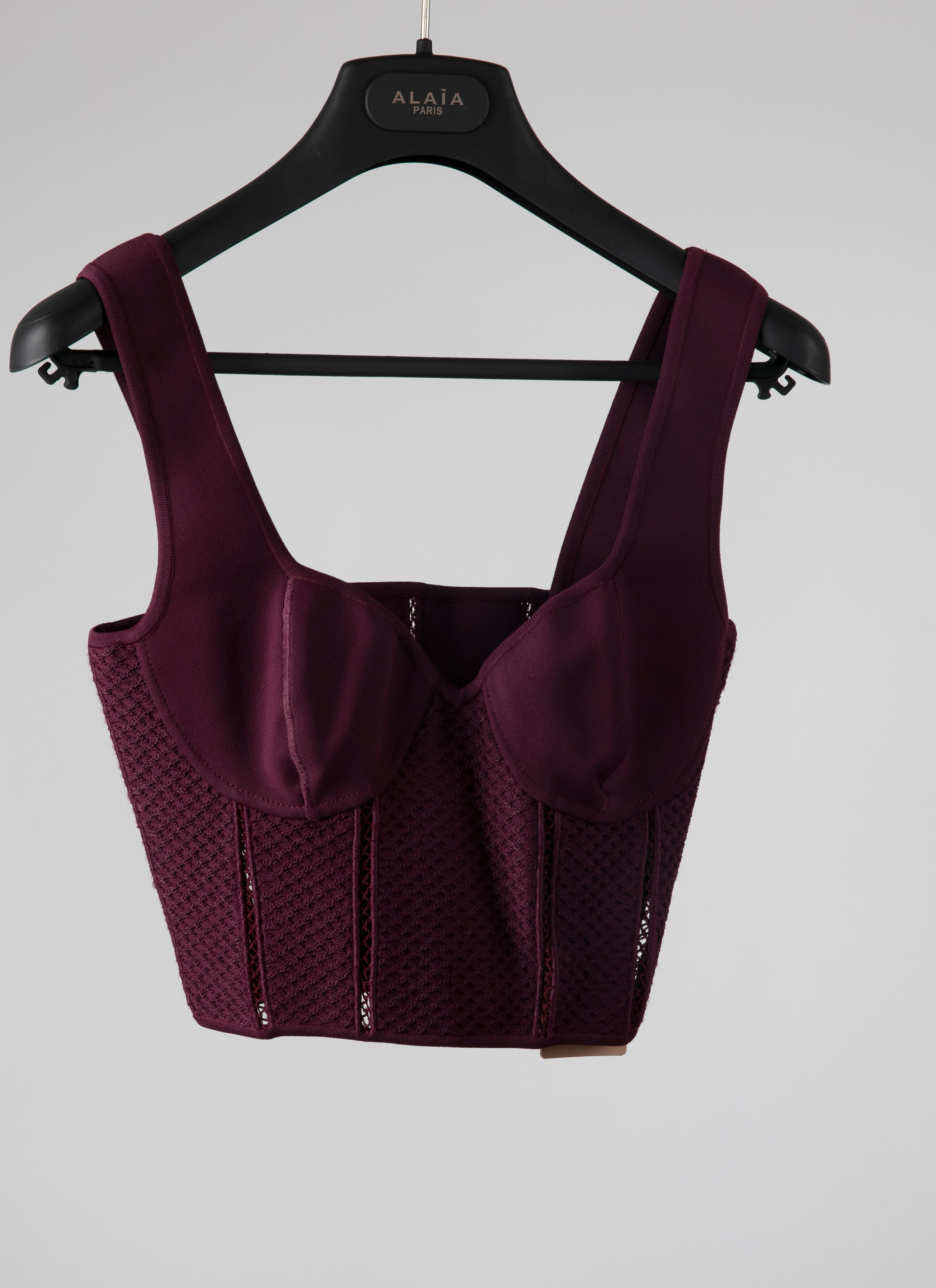 ALAÏA 가넷 레드 TOPS