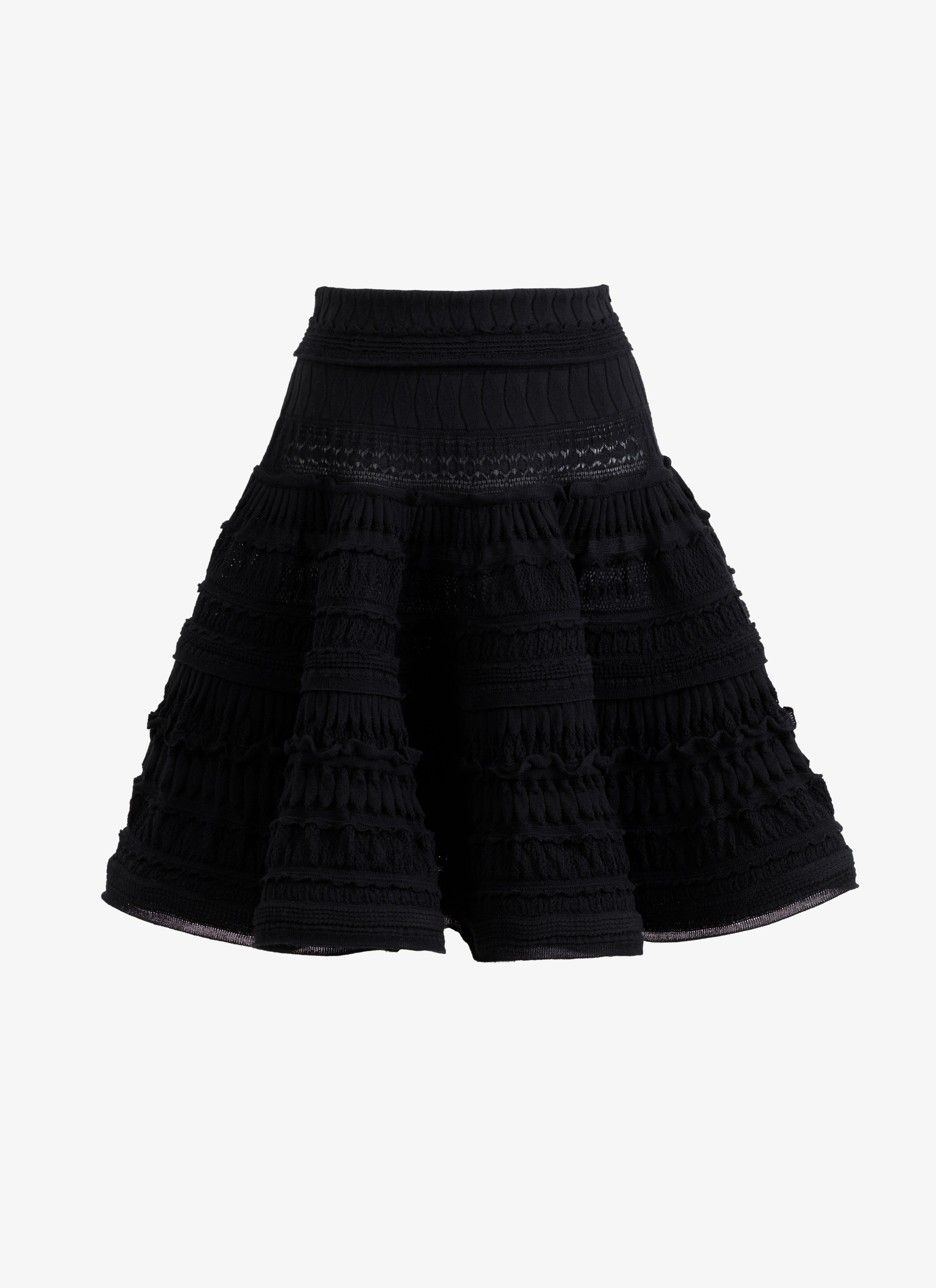 ALAÏA ALAÏA EDITION 2007 JUPE ÉVASÉE EN CRINOLINE DE LAINE 