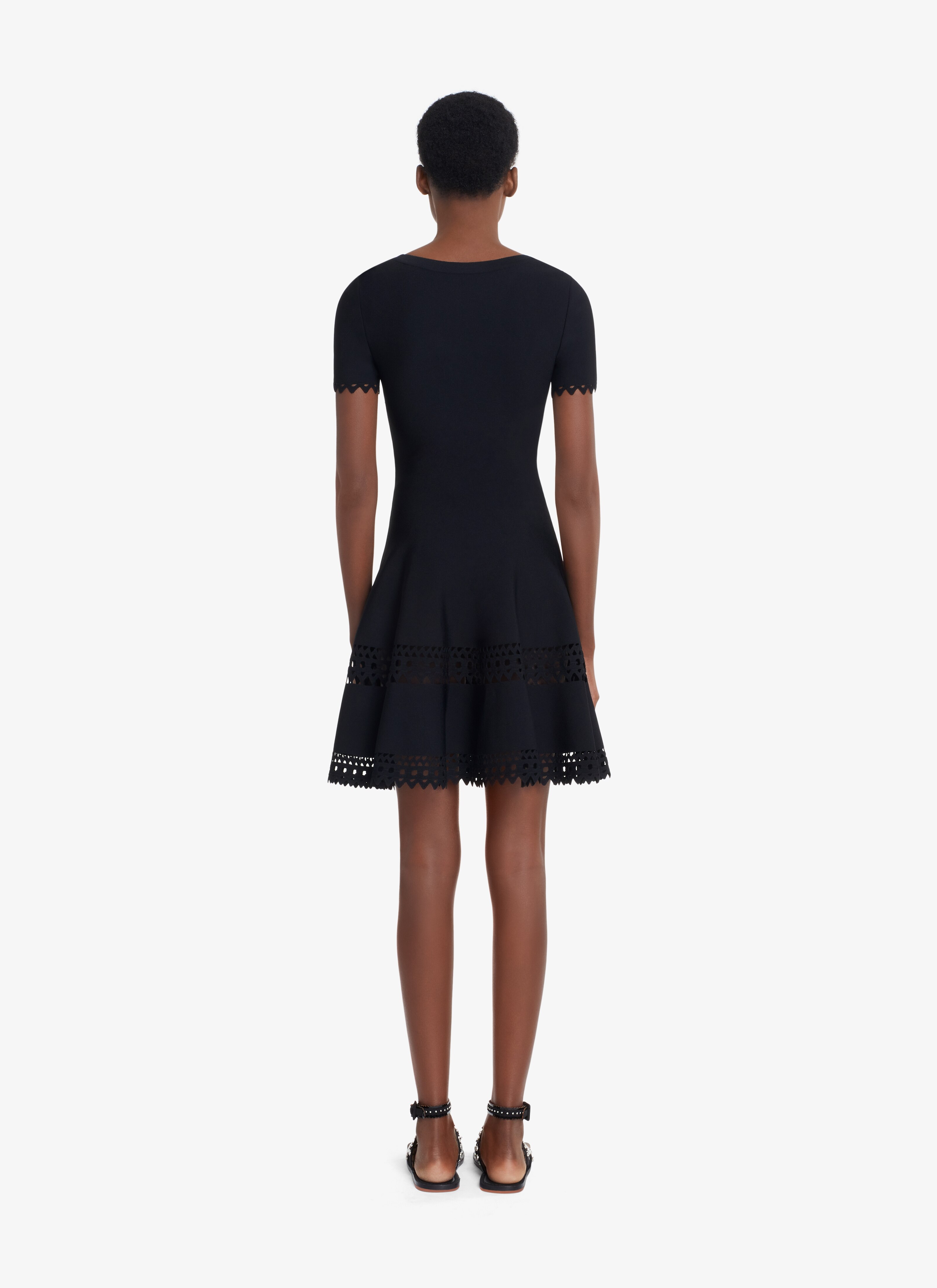 ALAÏA ブラック ALAÏA 2016 エディション カットワーク ニットドレス