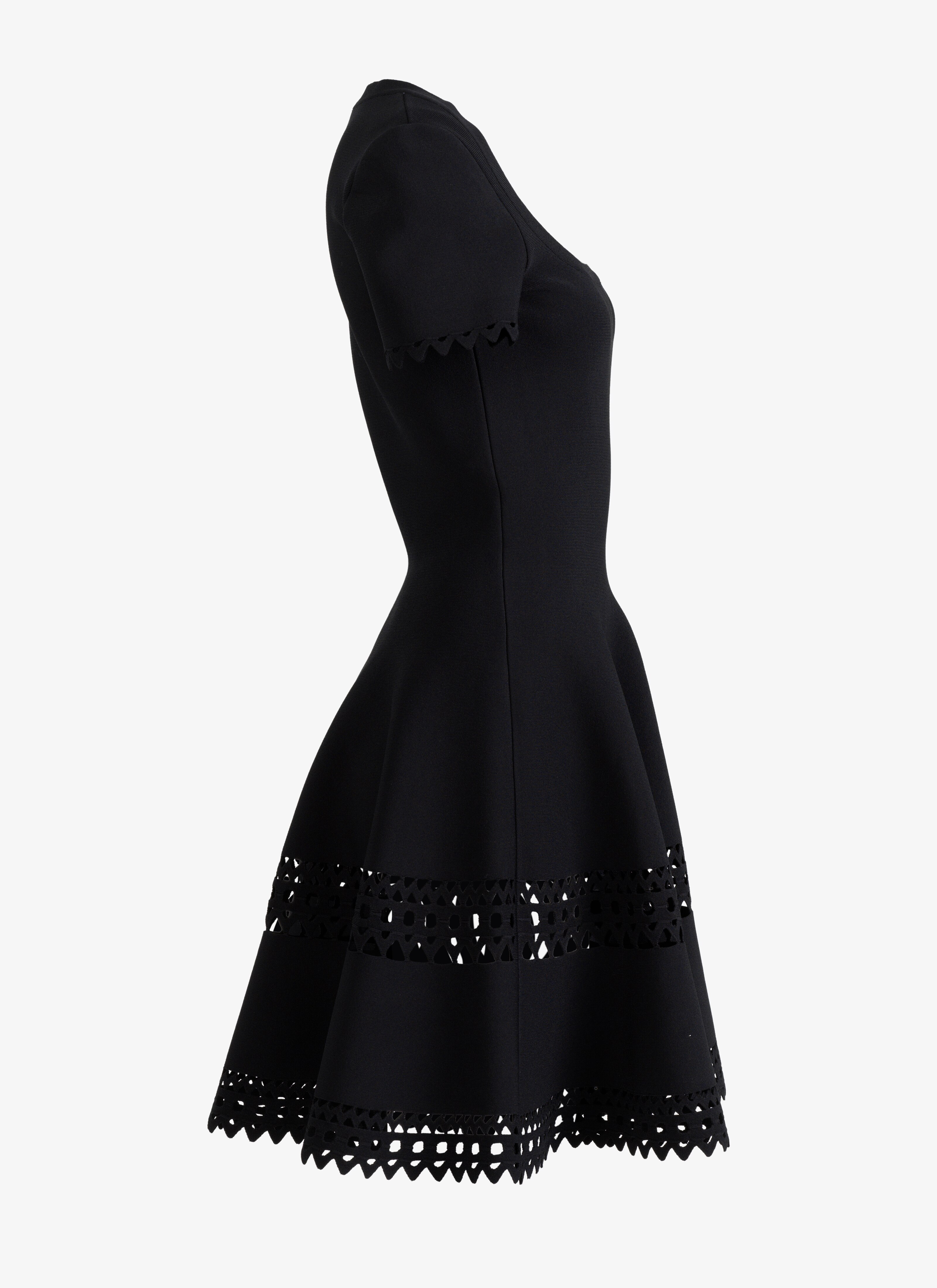 ALAÏA ブラック ALAÏA 2016 エディション カットワーク ニットドレス